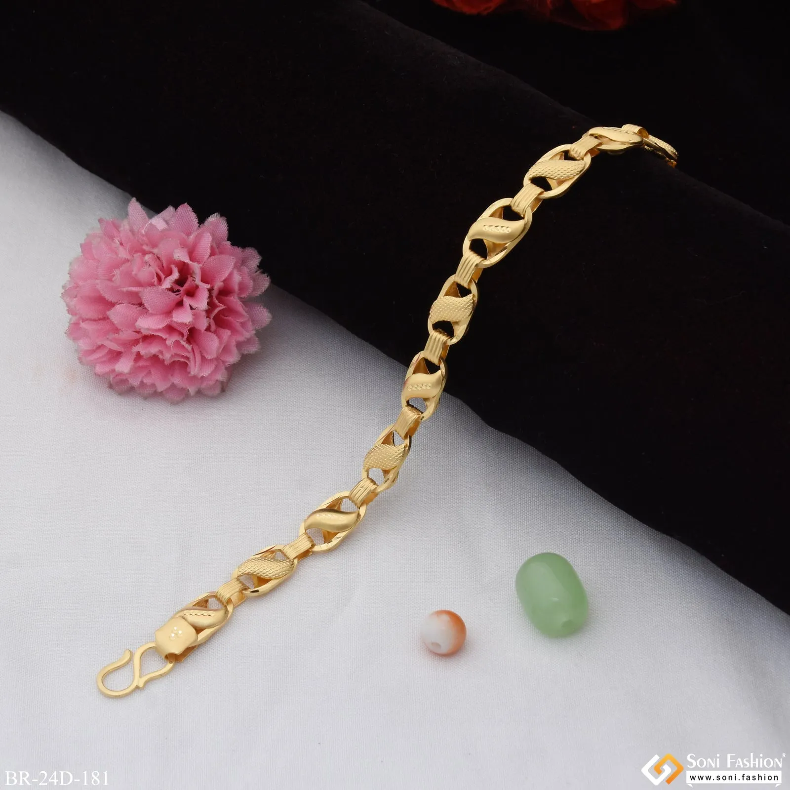 1 Gram Gold Plated Extraordinary Design Kohli Bracelet for Men - Style D181