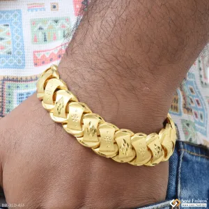 1 Gram Gold Plated Gorgeous Design Pokal Bracelet for Men - Style D455