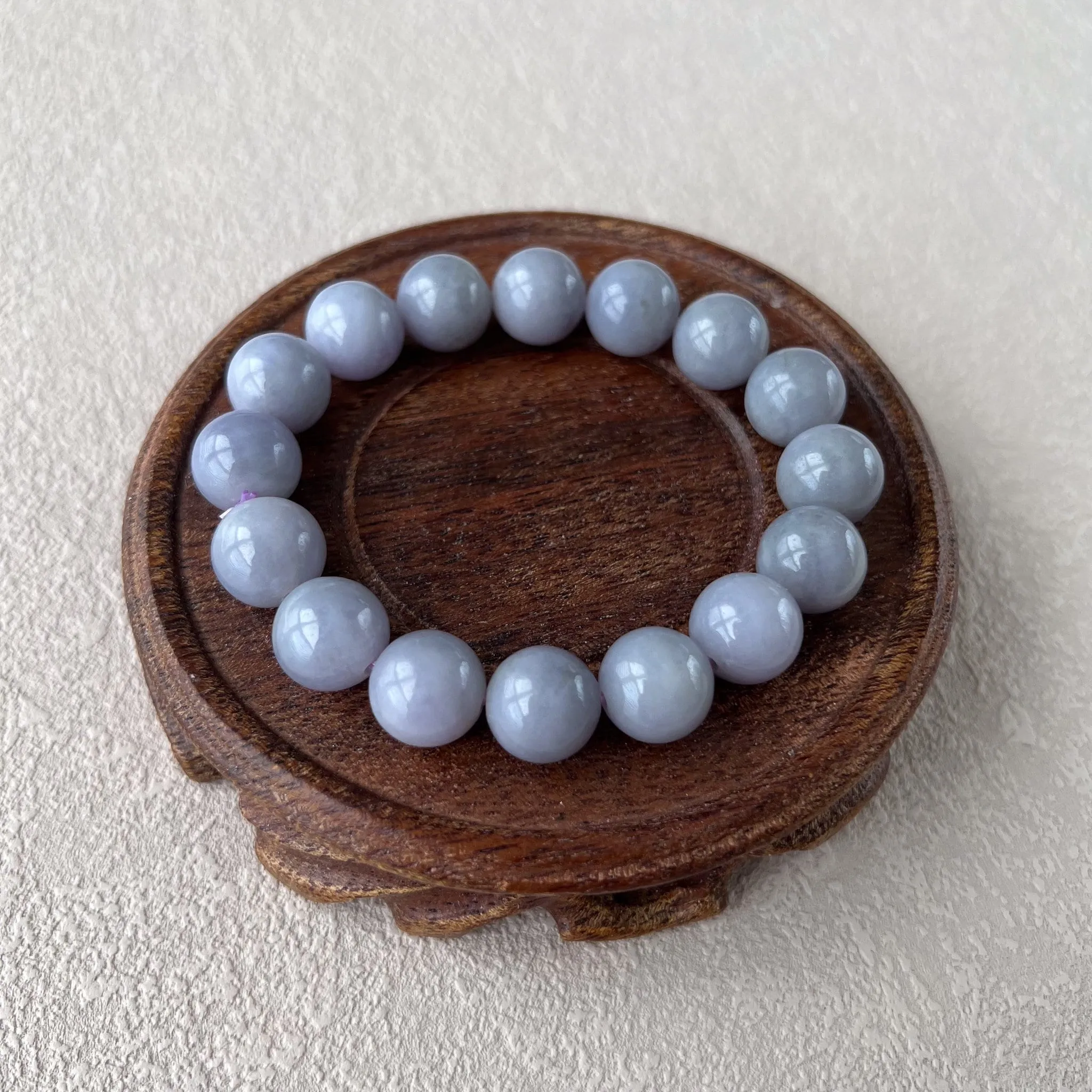 12.5 mm Jadeite Jade Lavender Purple Bracelet, SHWQ-1123-1706332105