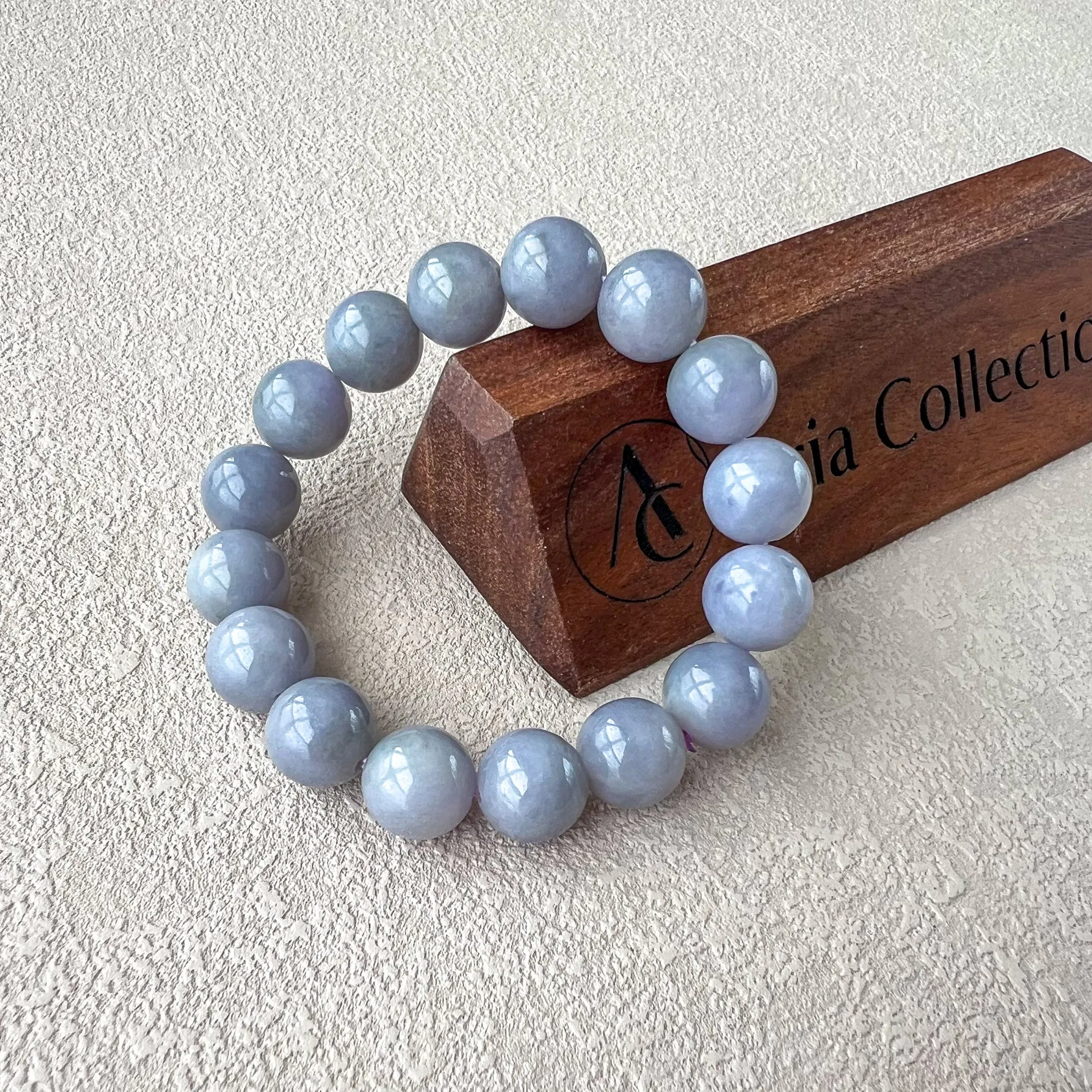 12.5 mm Jadeite Jade Lavender Purple Bracelet, SHWQ-1123-1706332105