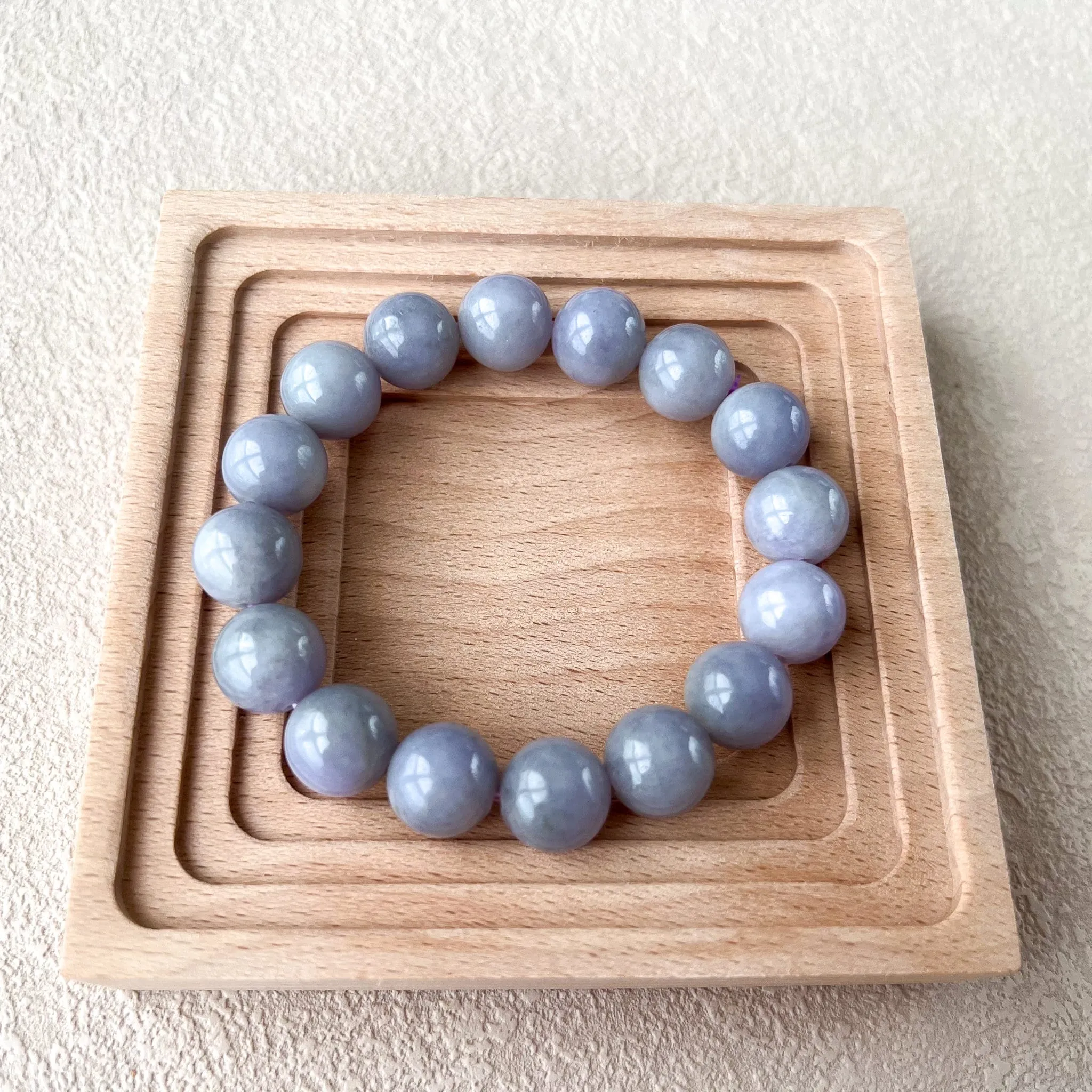 12.5 mm Jadeite Jade Lavender Purple Bracelet, SHWQ-1123-1706332105