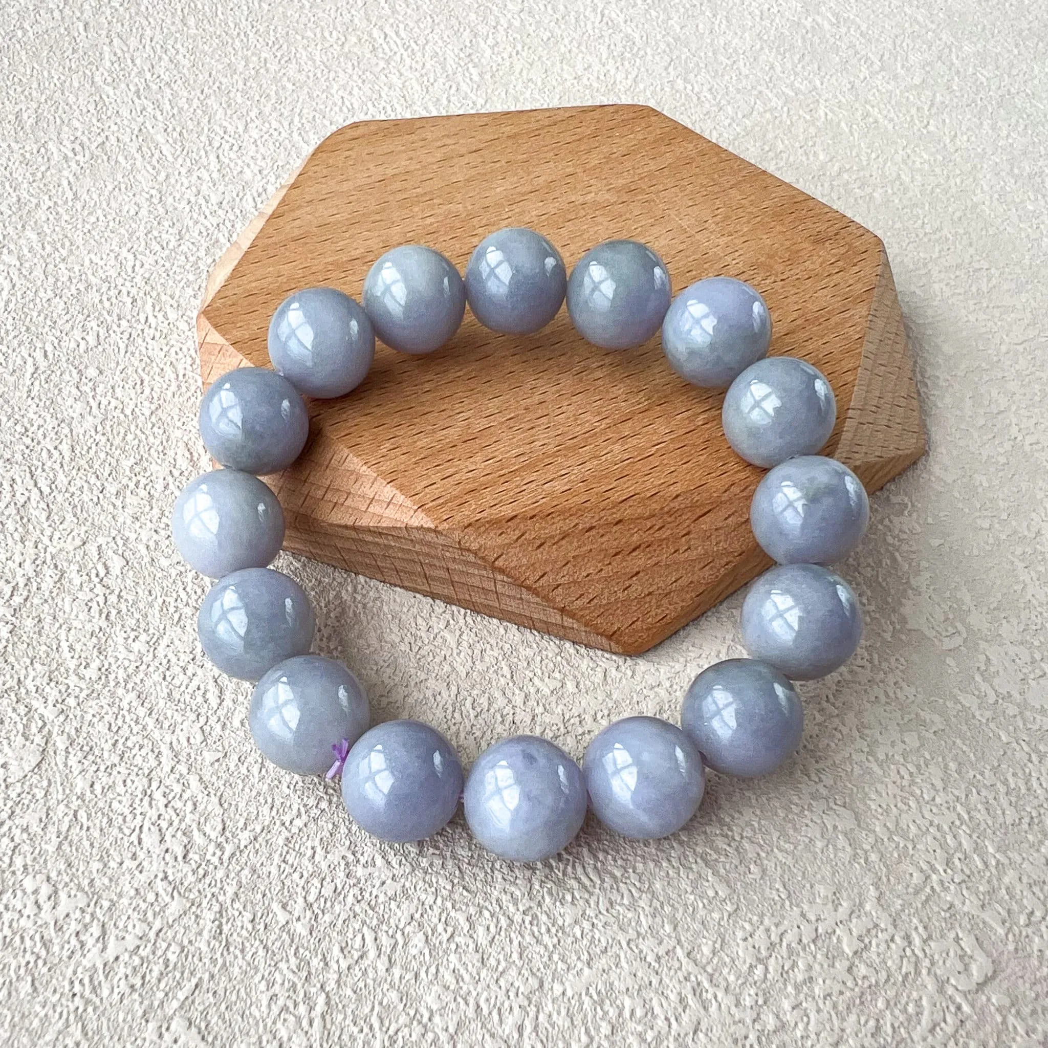 12.5 mm Jadeite Jade Lavender Purple Bracelet, SHWQ-1123-1706332105