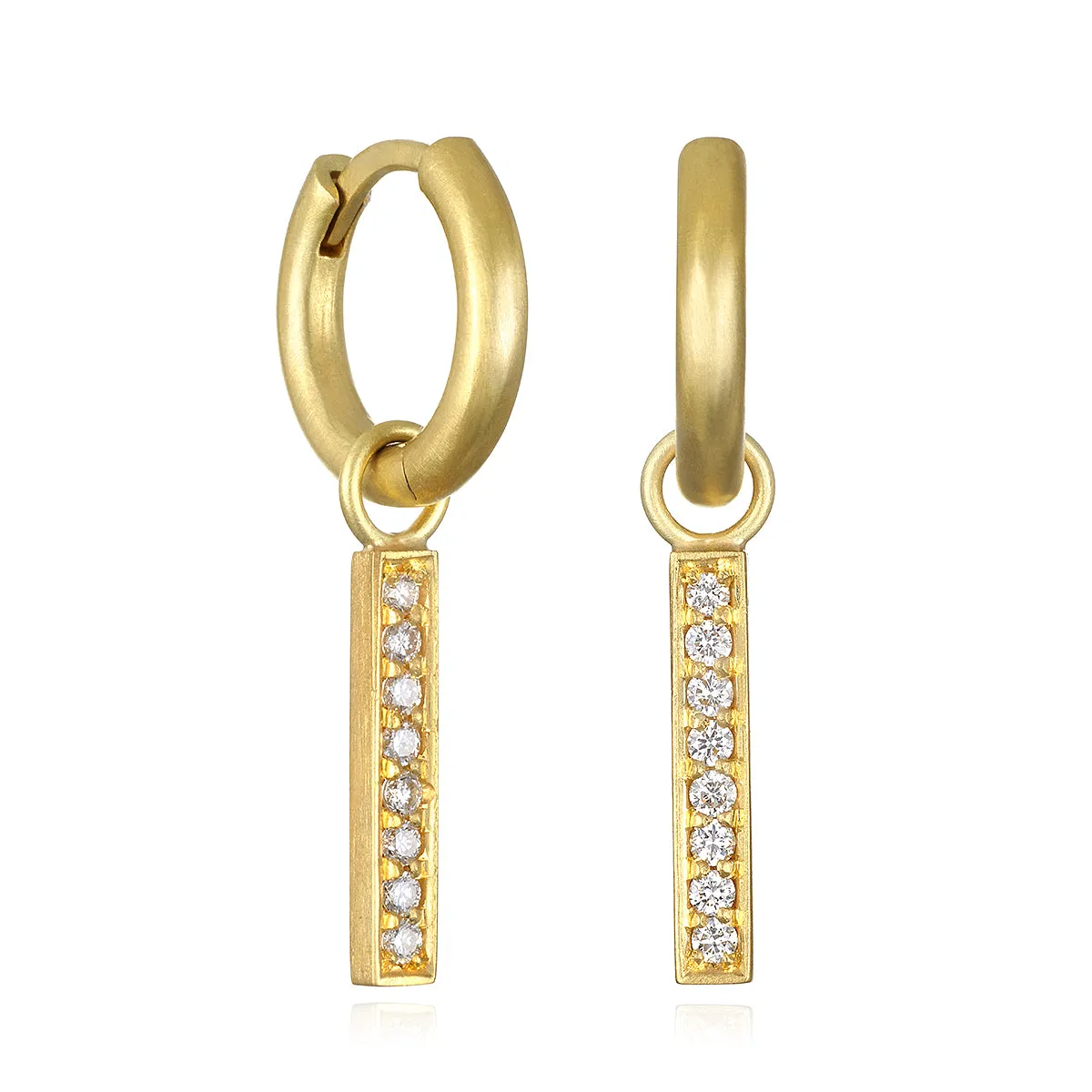 18 Karat Gold Hinged Hoops - Small