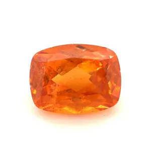 5.24 Carat Cushion Spessartite Mandarin Garnet Loose Unset Ring Pendant Gemstone