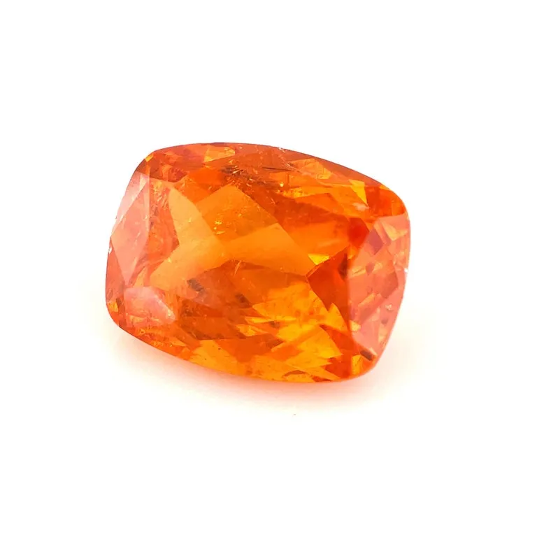 5.24 Carat Cushion Spessartite Mandarin Garnet Loose Unset Ring Pendant Gemstone