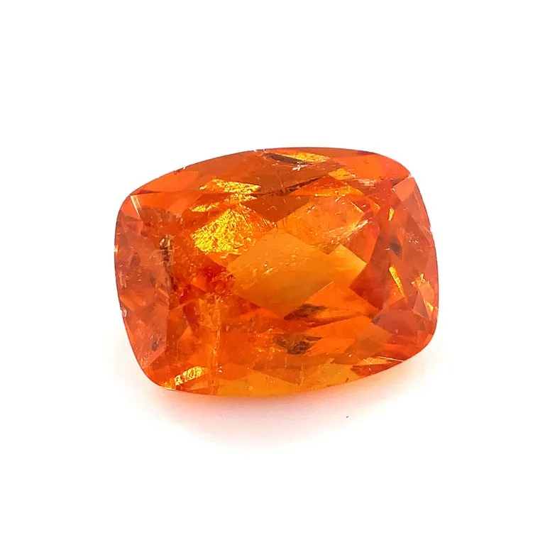 5.24 Carat Cushion Spessartite Mandarin Garnet Loose Unset Ring Pendant Gemstone