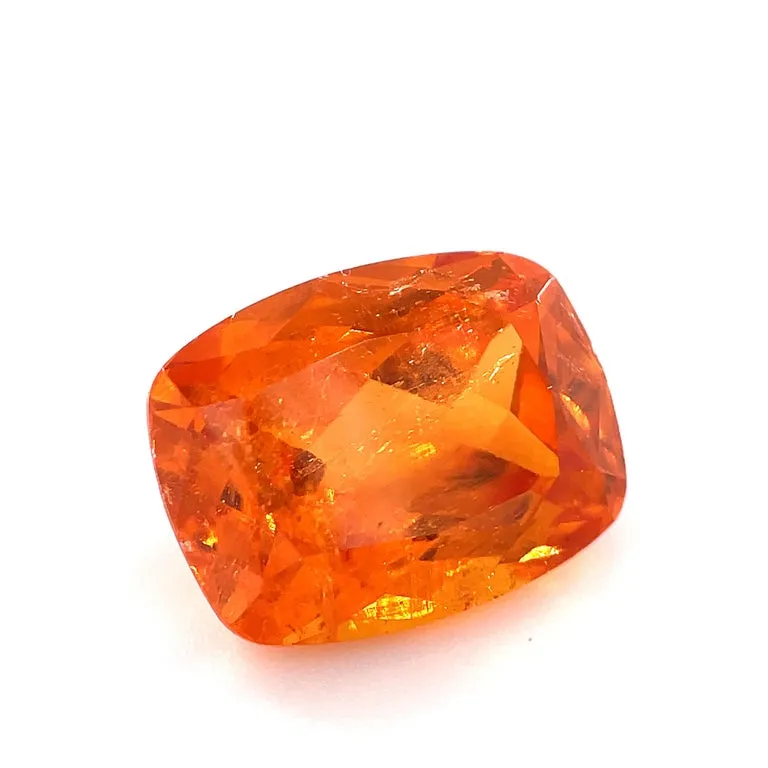 5.24 Carat Cushion Spessartite Mandarin Garnet Loose Unset Ring Pendant Gemstone