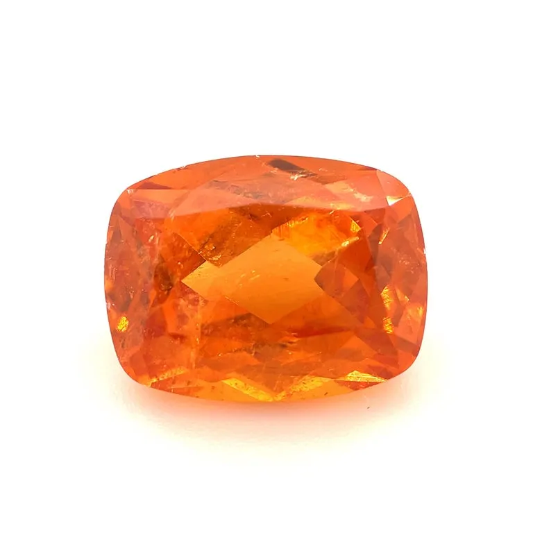 5.24 Carat Cushion Spessartite Mandarin Garnet Loose Unset Ring Pendant Gemstone
