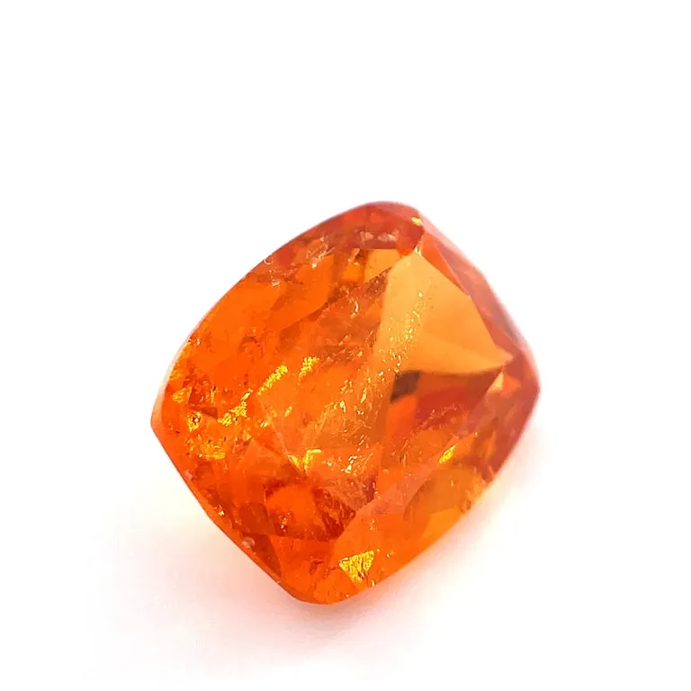 5.24 Carat Cushion Spessartite Mandarin Garnet Loose Unset Ring Pendant Gemstone
