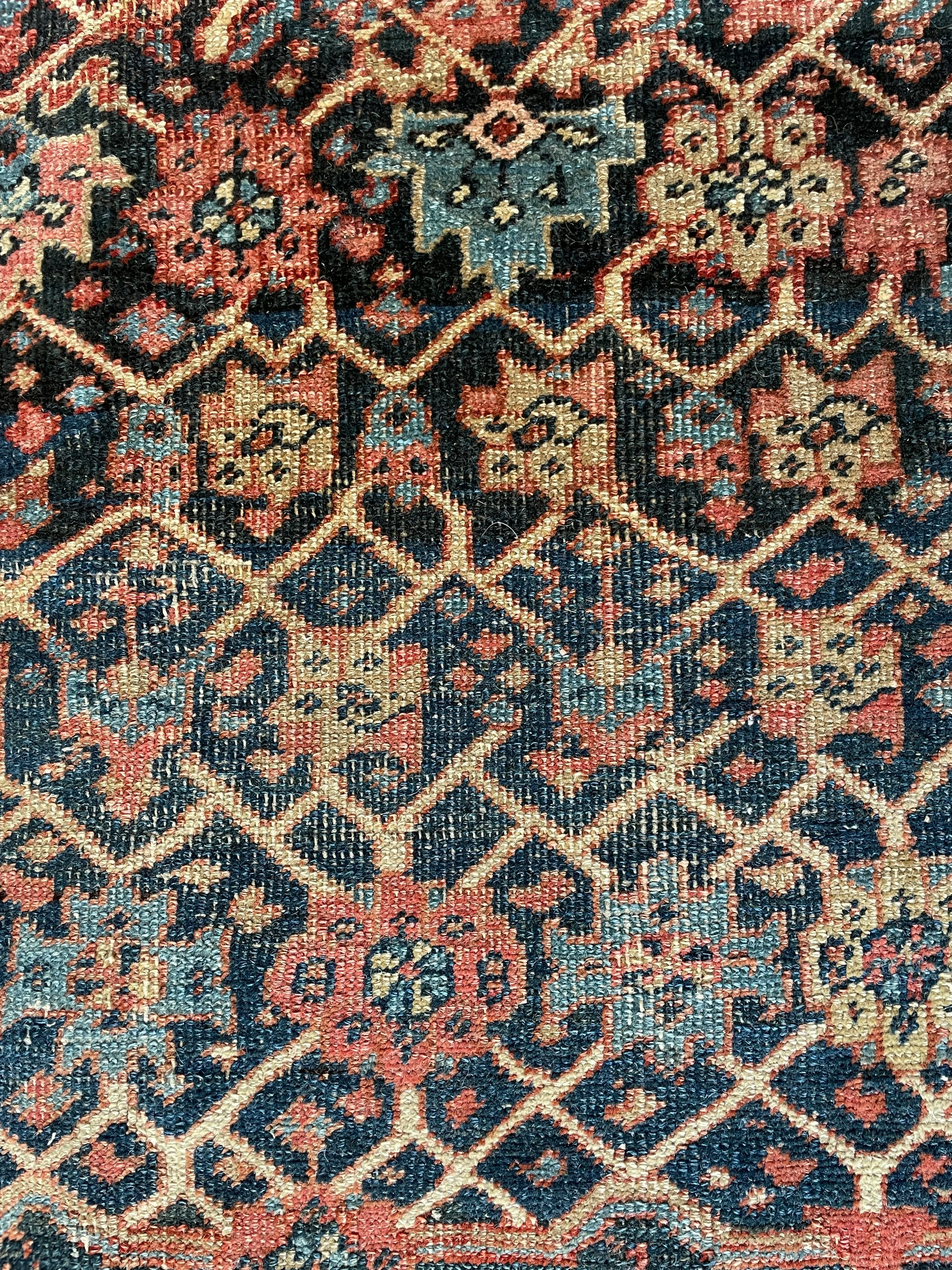 Antique Persian Heriz Rug / 9'5 x 12'7 Rug #2812