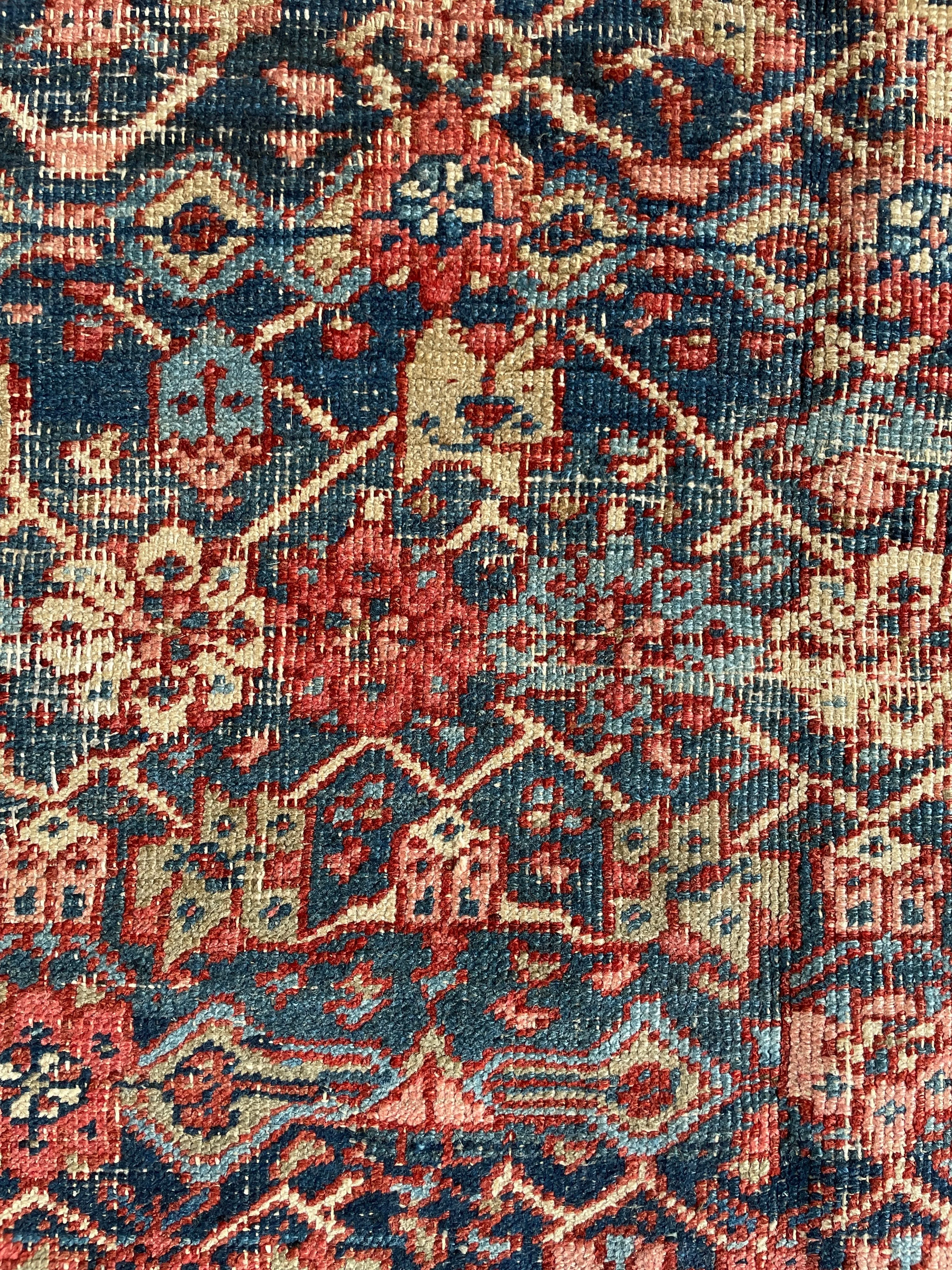 Antique Persian Heriz Rug / 9'5 x 12'7 Rug #2812