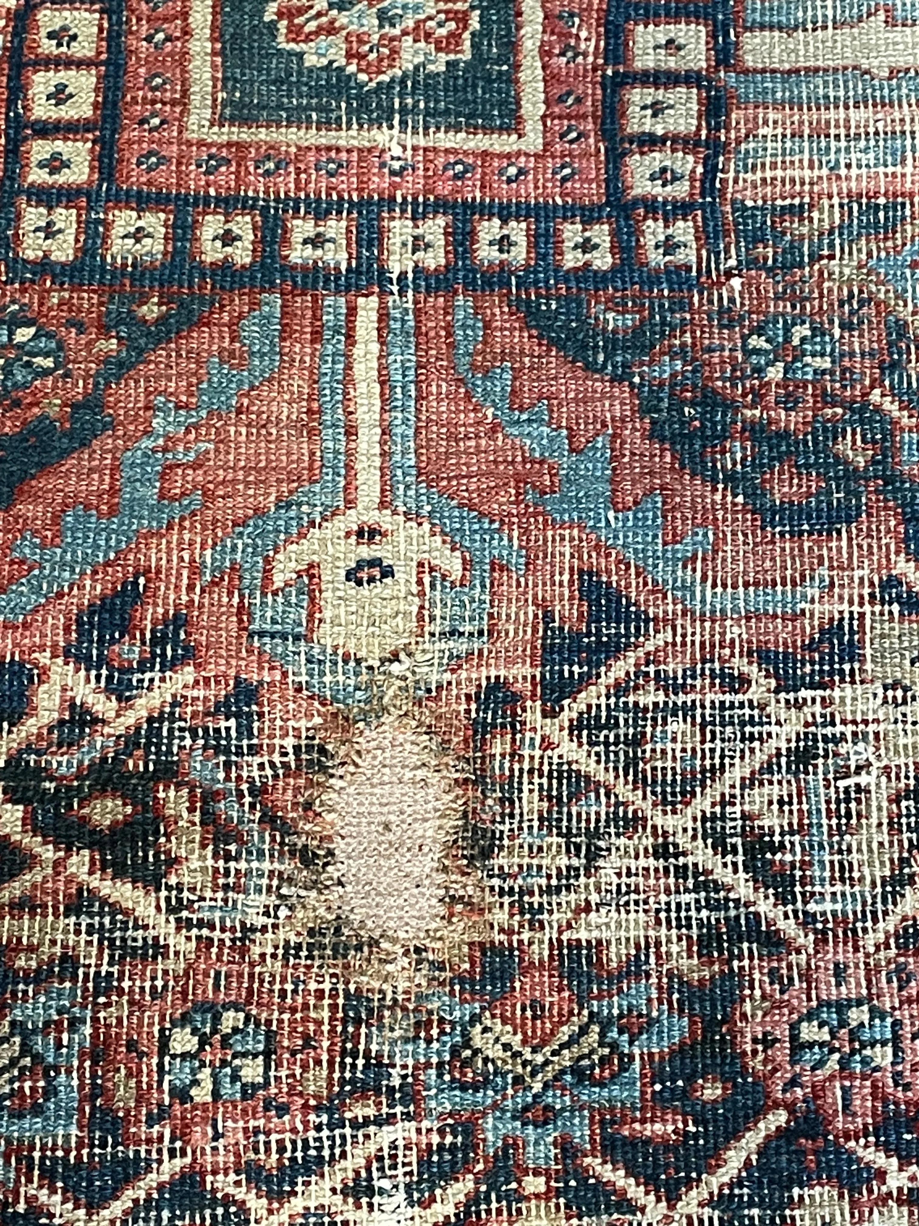Antique Persian Heriz Rug / 9'5 x 12'7 Rug #2812