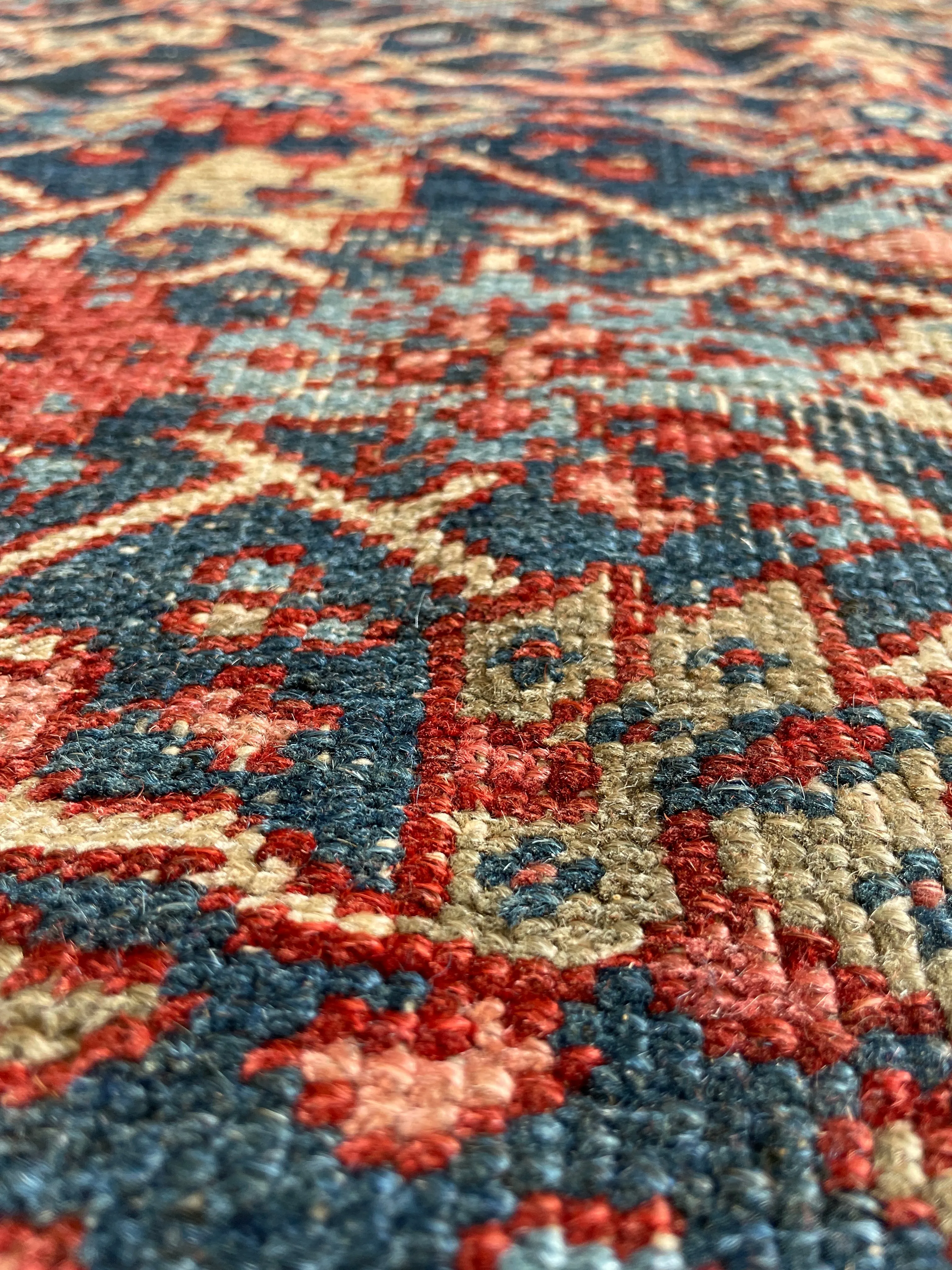 Antique Persian Heriz Rug / 9'5 x 12'7 Rug #2812