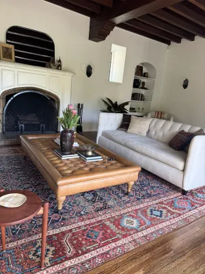 Antique Persian Heriz Rug / 9'5 x 12'7 Rug #2812