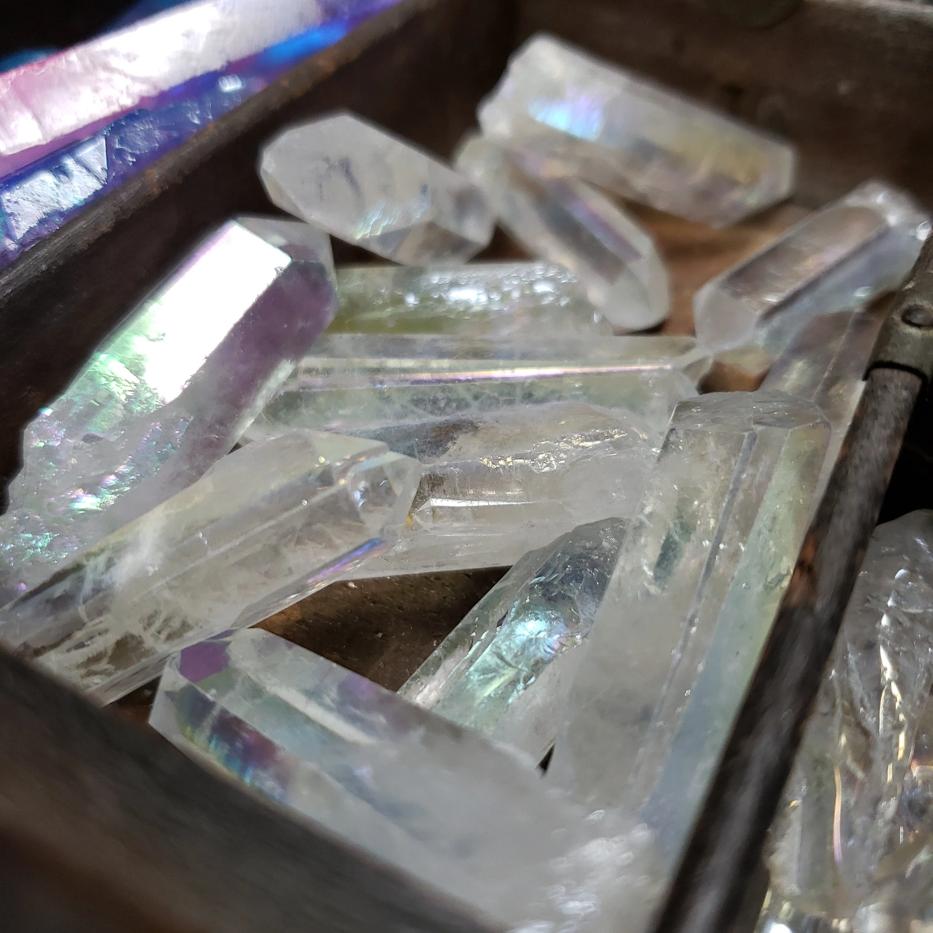 Aura Angel Crystal Quartz Point Wand - Large