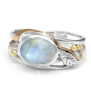 Banyan Silver Rainbow Moonstone Ring