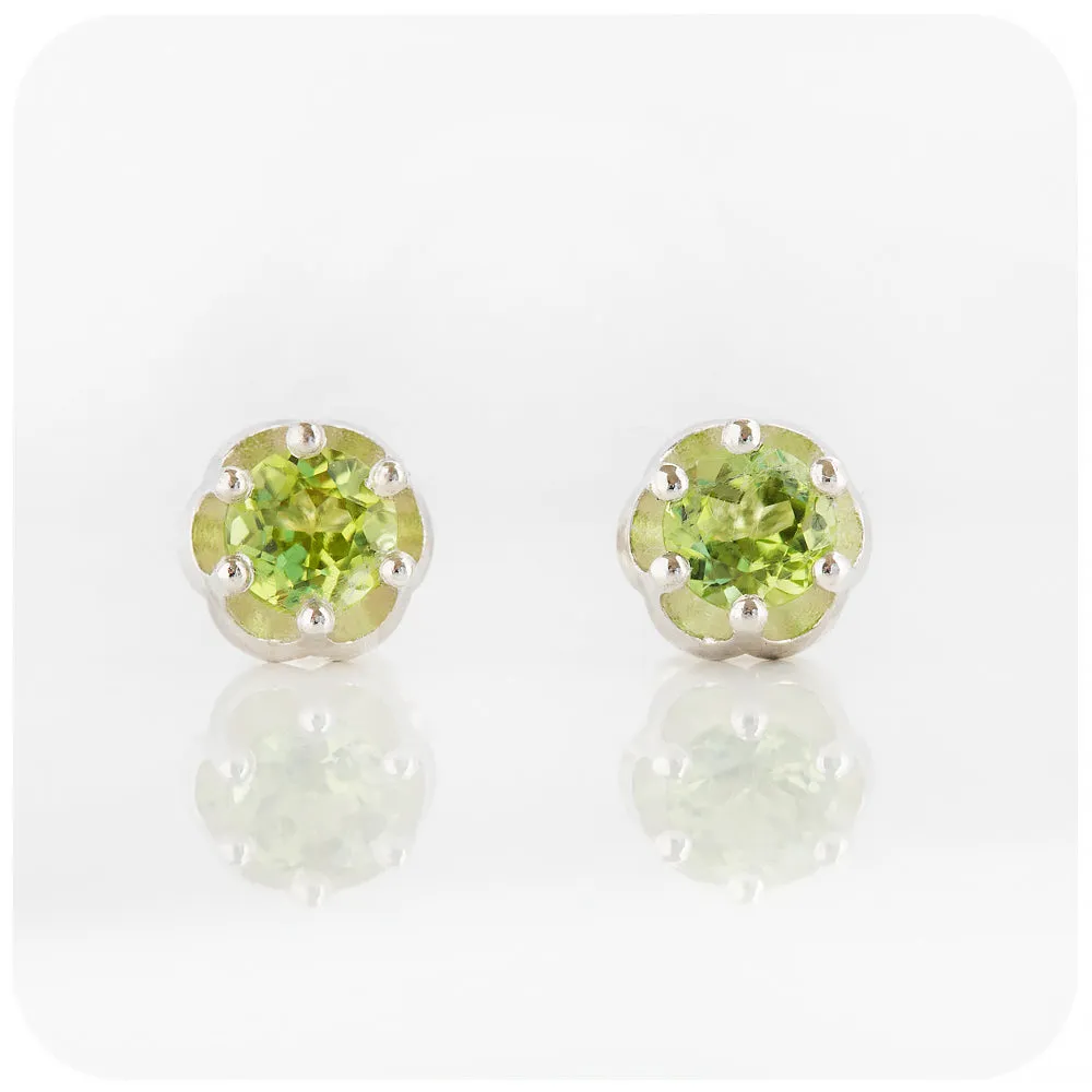 Bella, a Peridot Stud Earring