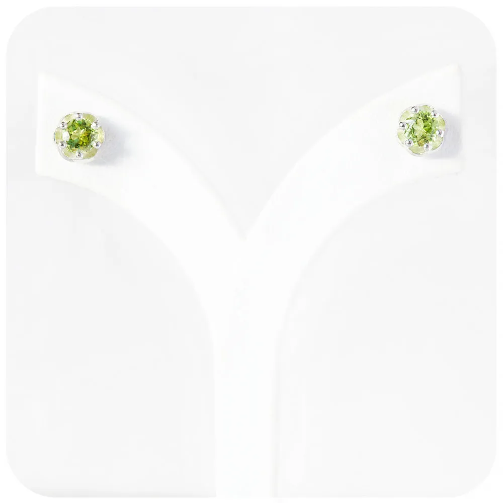 Bella, a Peridot Stud Earring