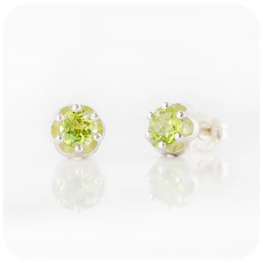 Bella, a Peridot Stud Earring