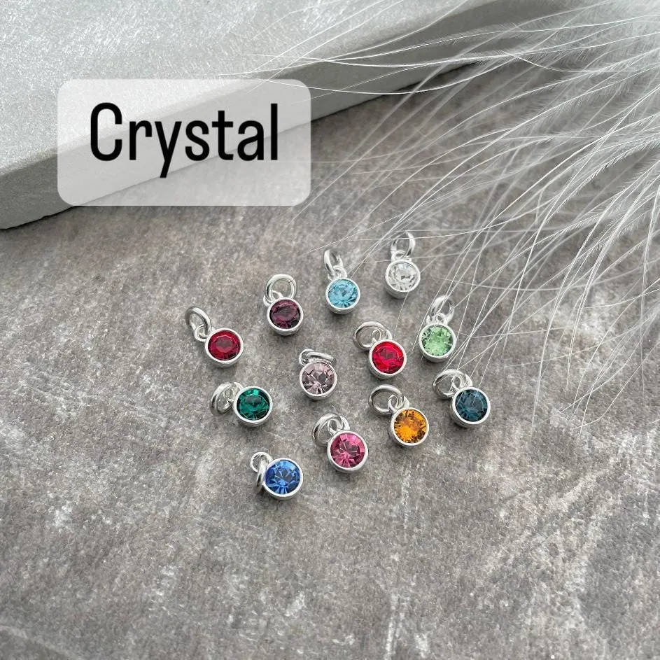 Birthstone Two Bracelets Set, Sterling Silver Jewellery gift for sister