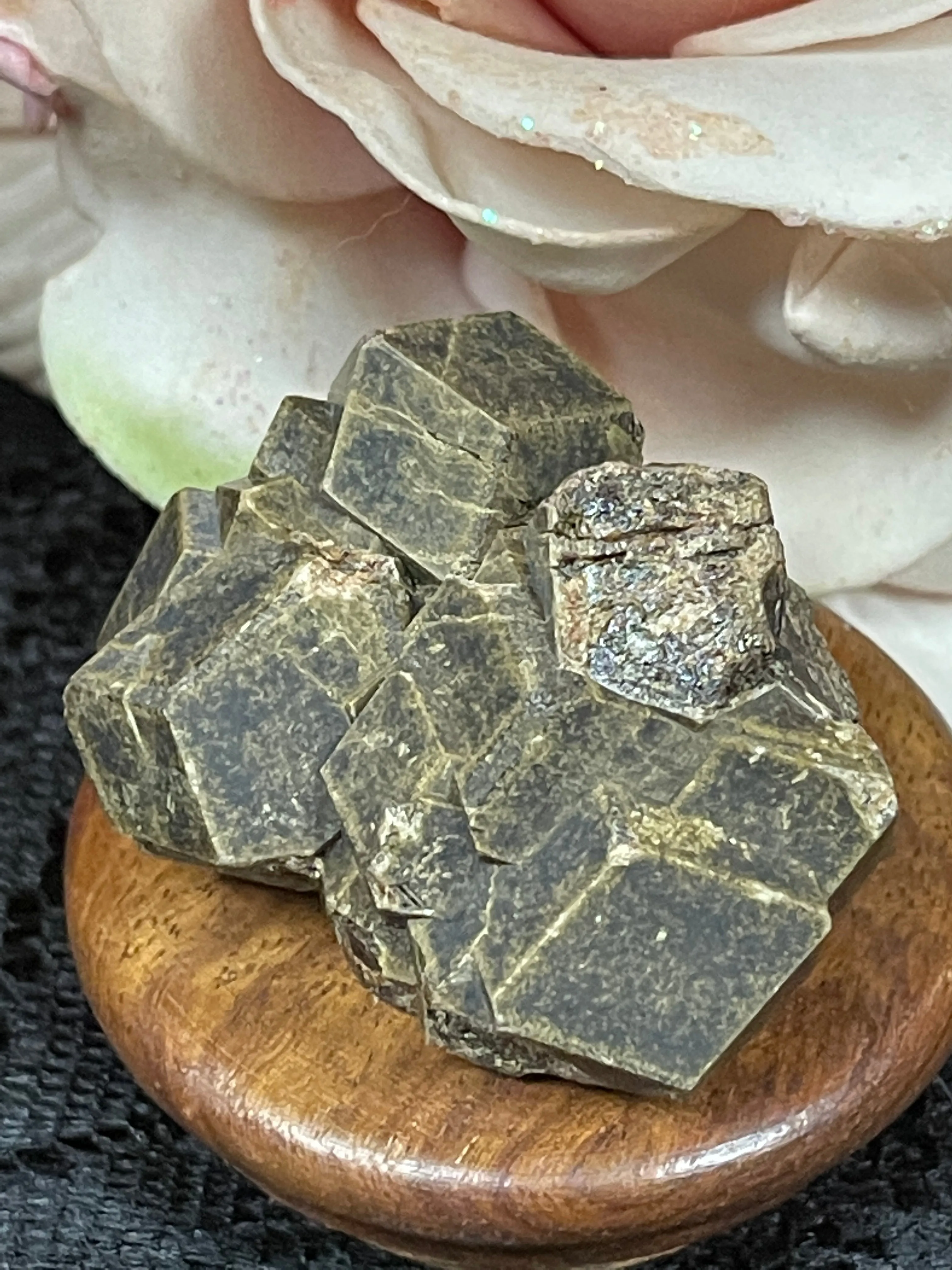Black Garnet ( Melanite ) Clusters