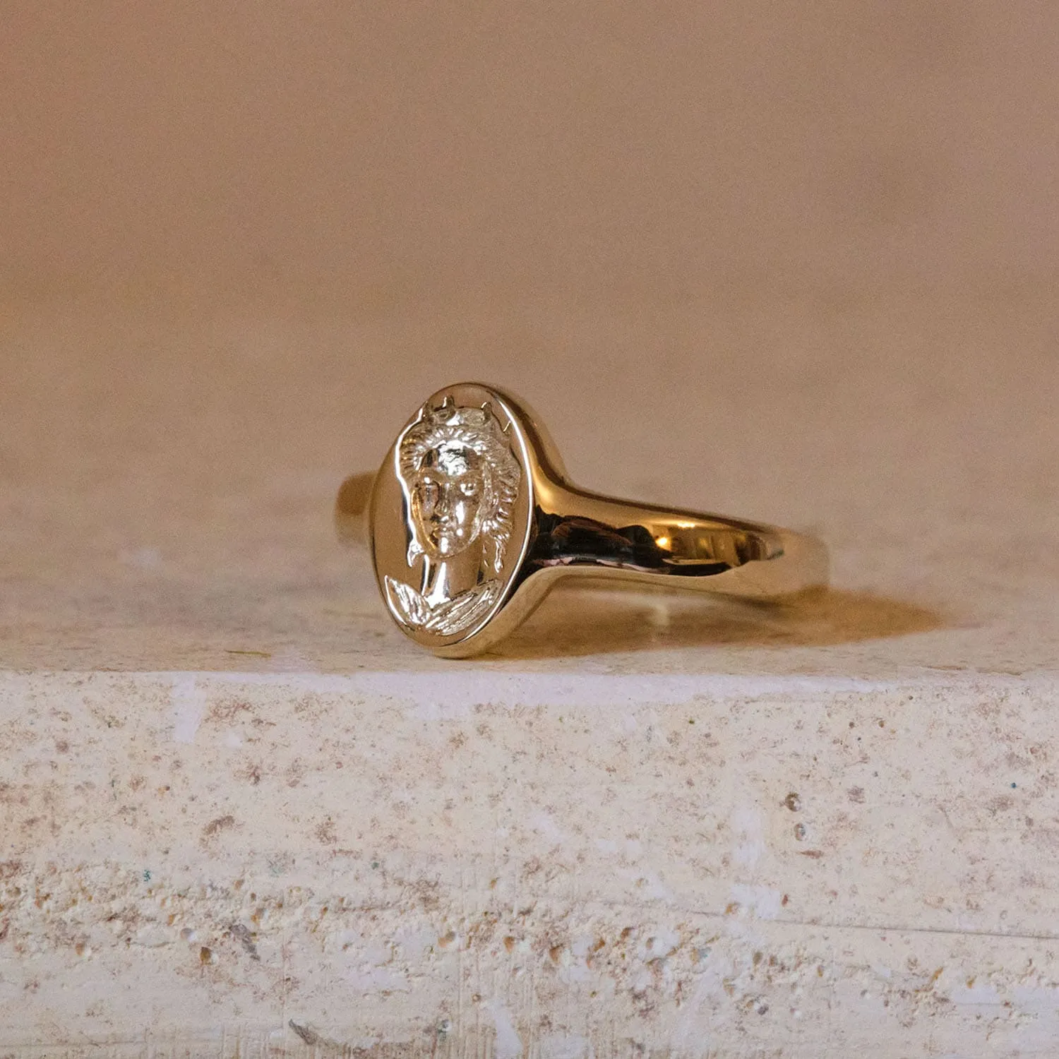 Boudica Solid Gold Signet Ring