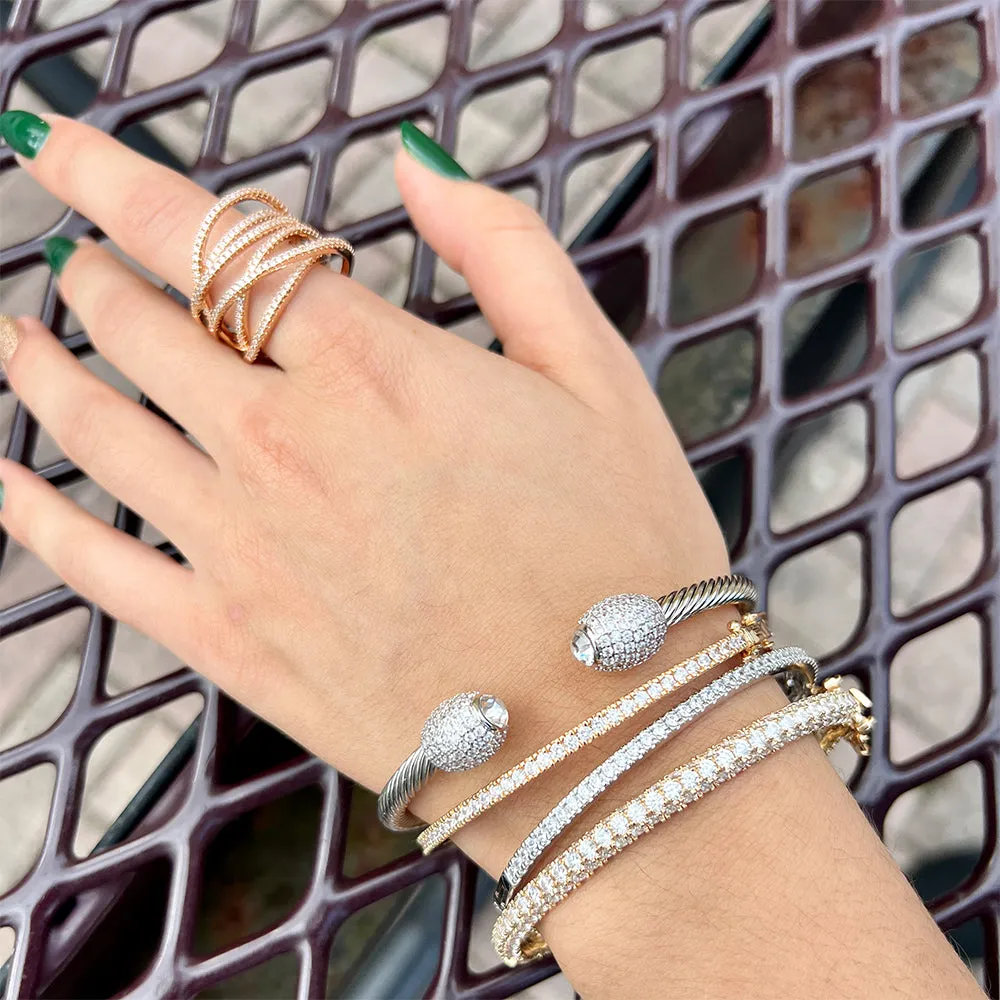 Classic Clear Bangle Bracelet