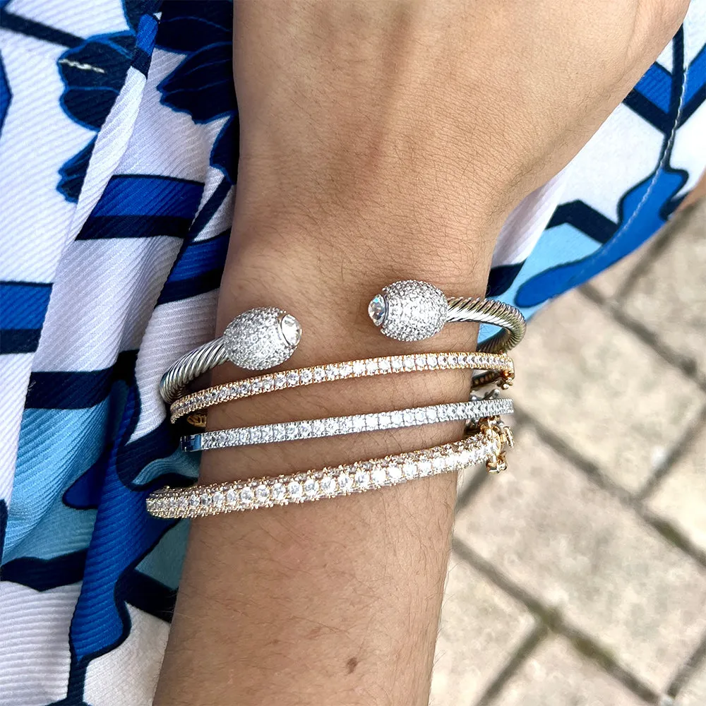 Classic Clear Bangle Bracelet