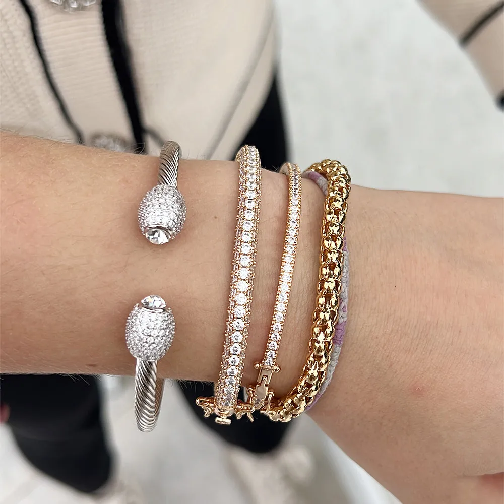 Classic Clear Bangle Bracelet