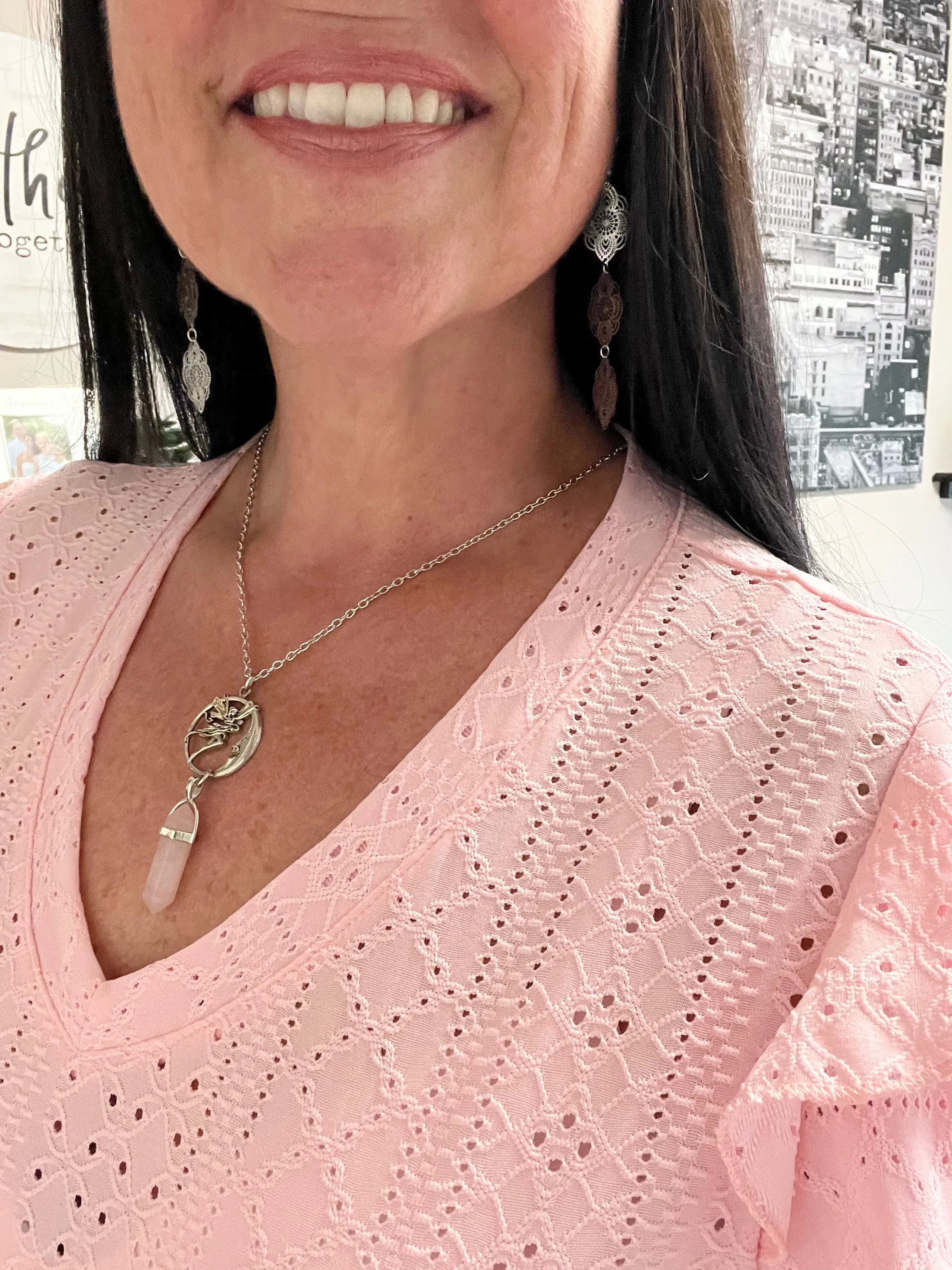 Crystal Gemstone Pendant Necklace