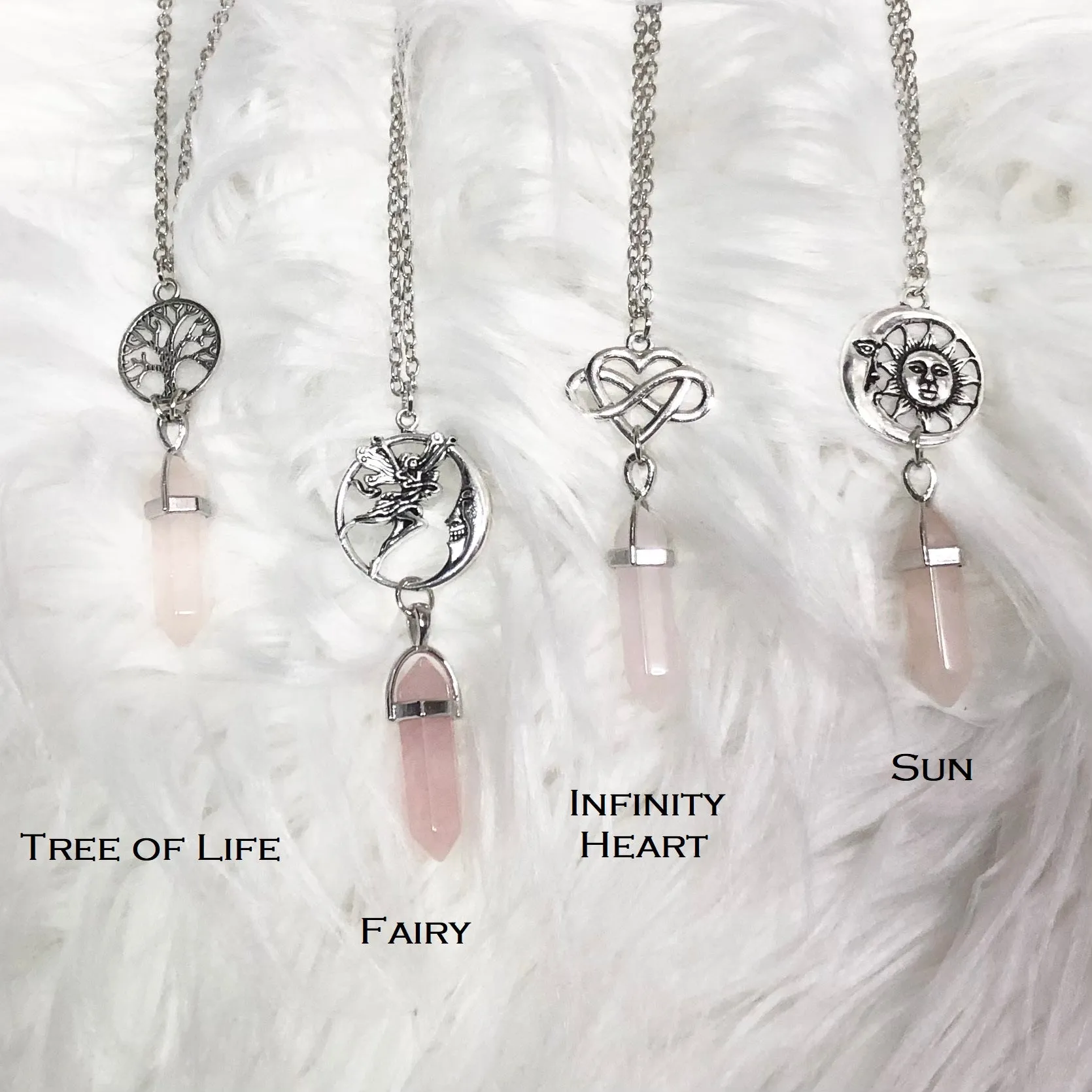 Crystal Gemstone Pendant Necklace
