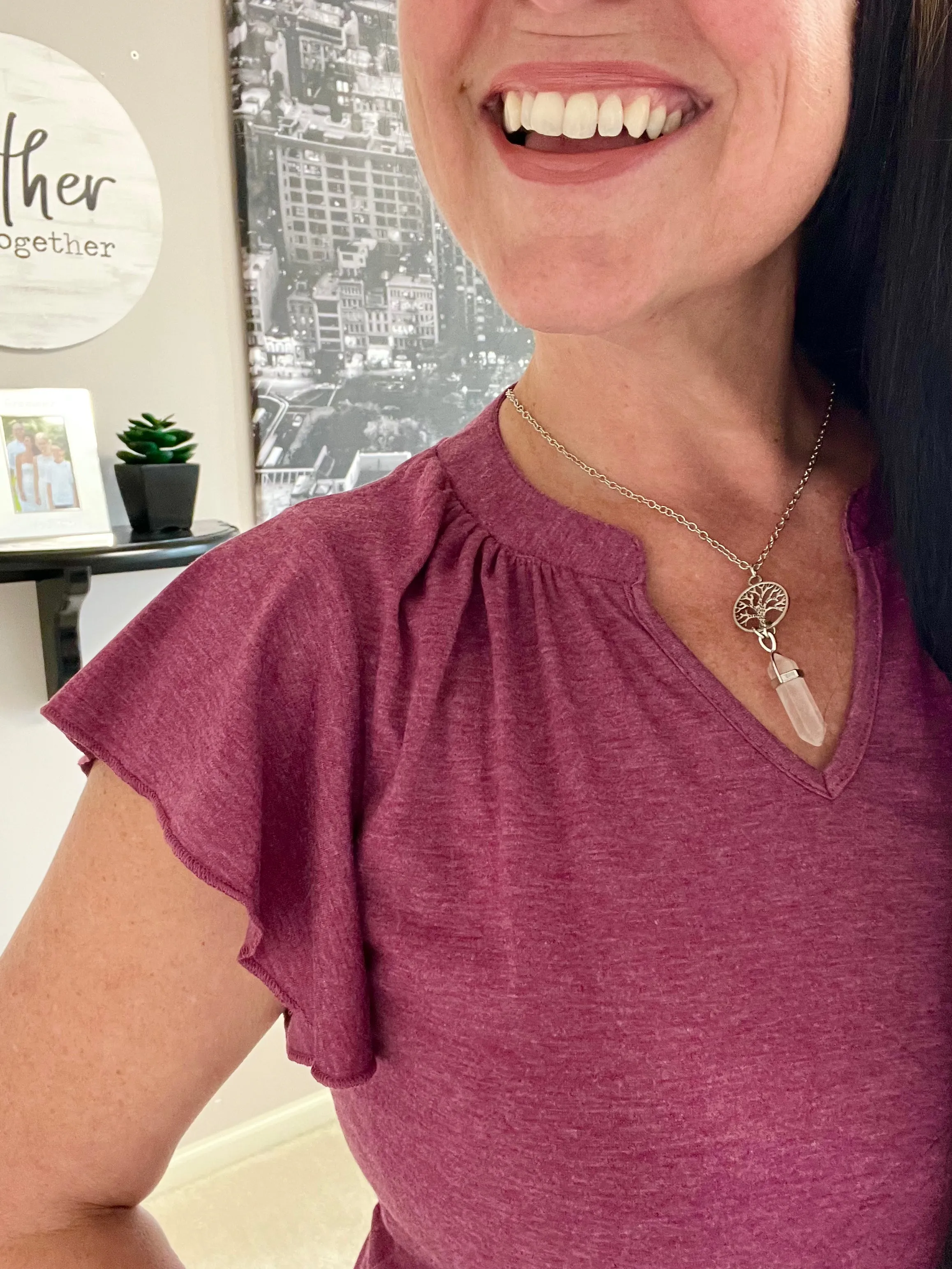 Crystal Gemstone Pendant Necklace