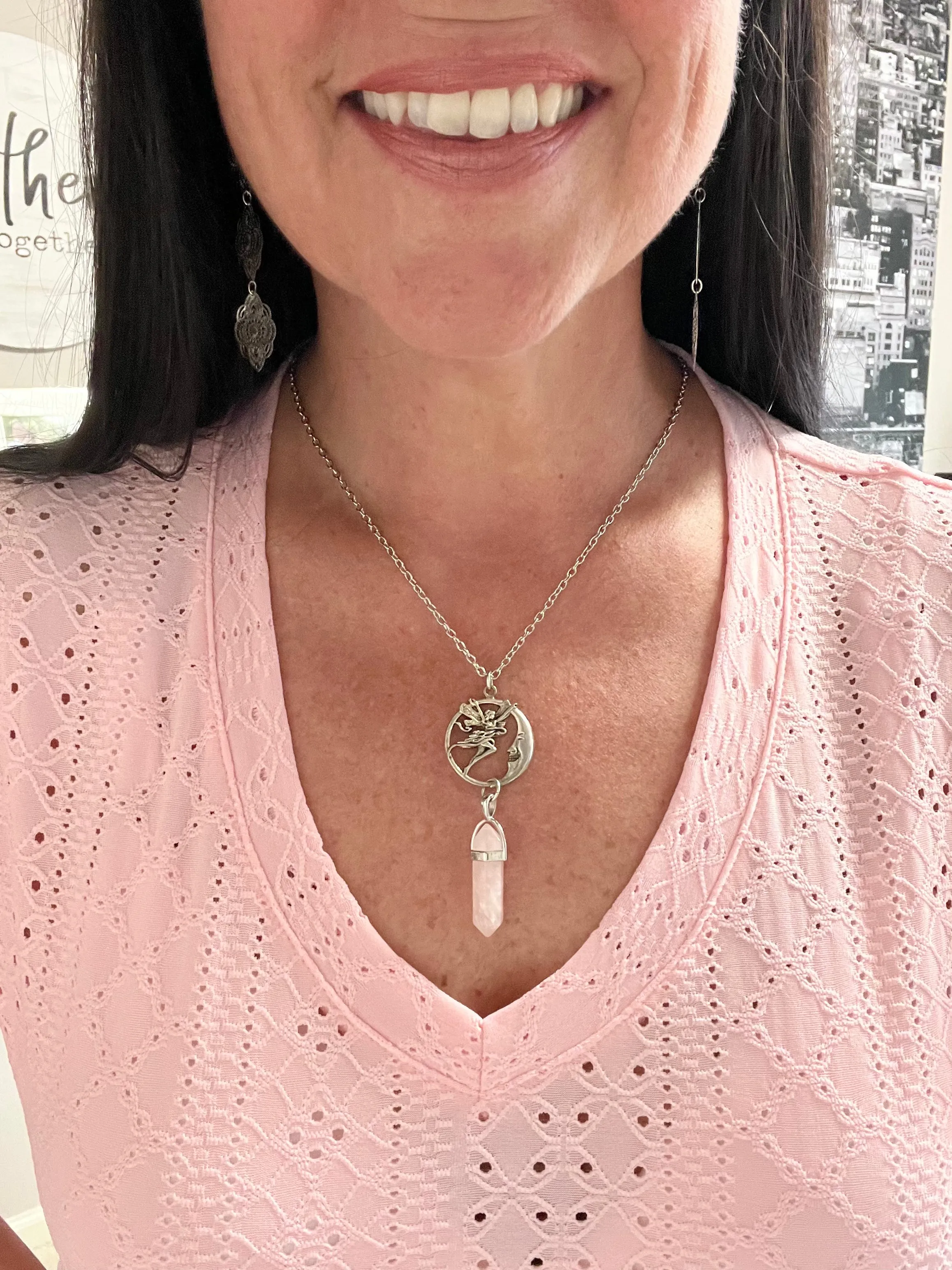 Crystal Gemstone Pendant Necklace