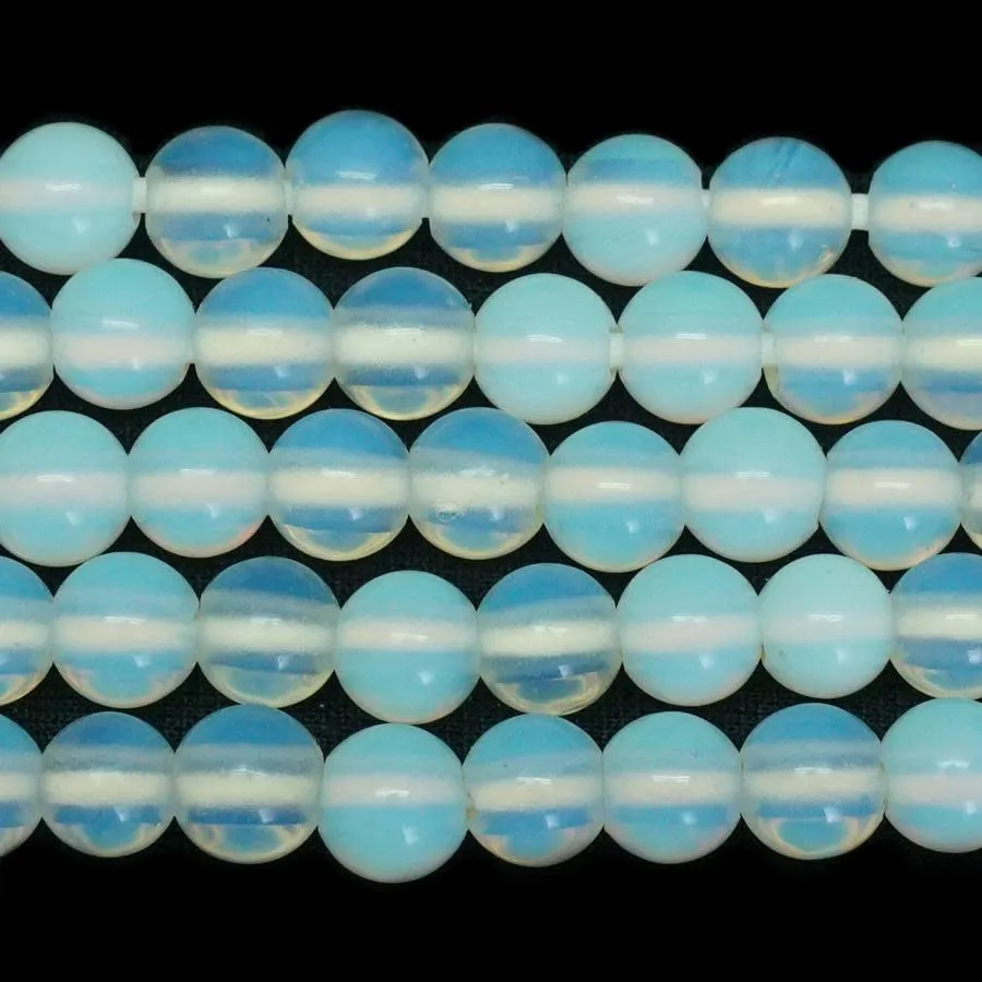 Dakota Stones Opalite 8mm Round Large Hole Bead Strand