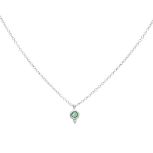 Delphi Necklace, Emerald, Silver