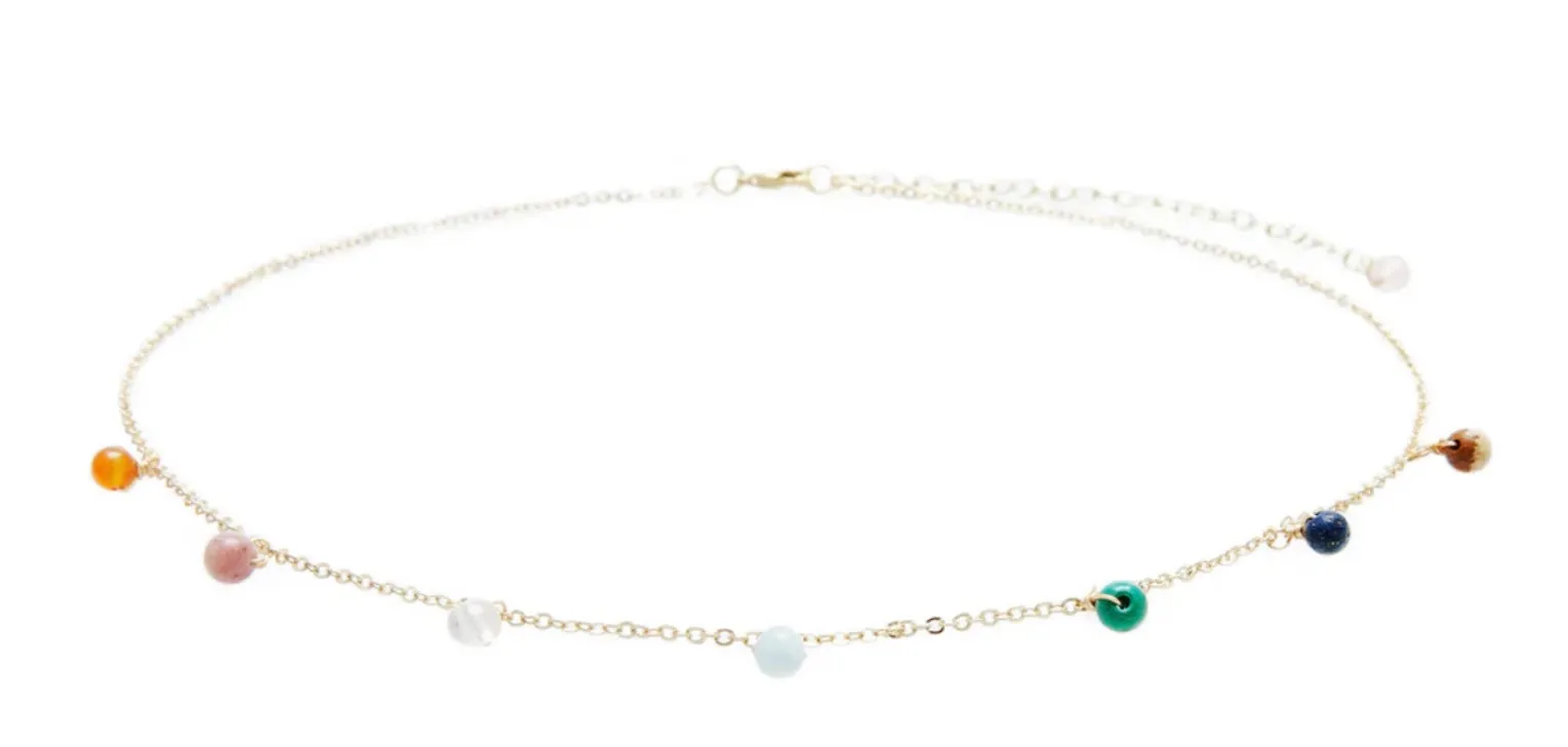 DEWDROP GEMSTONE NECKLACE