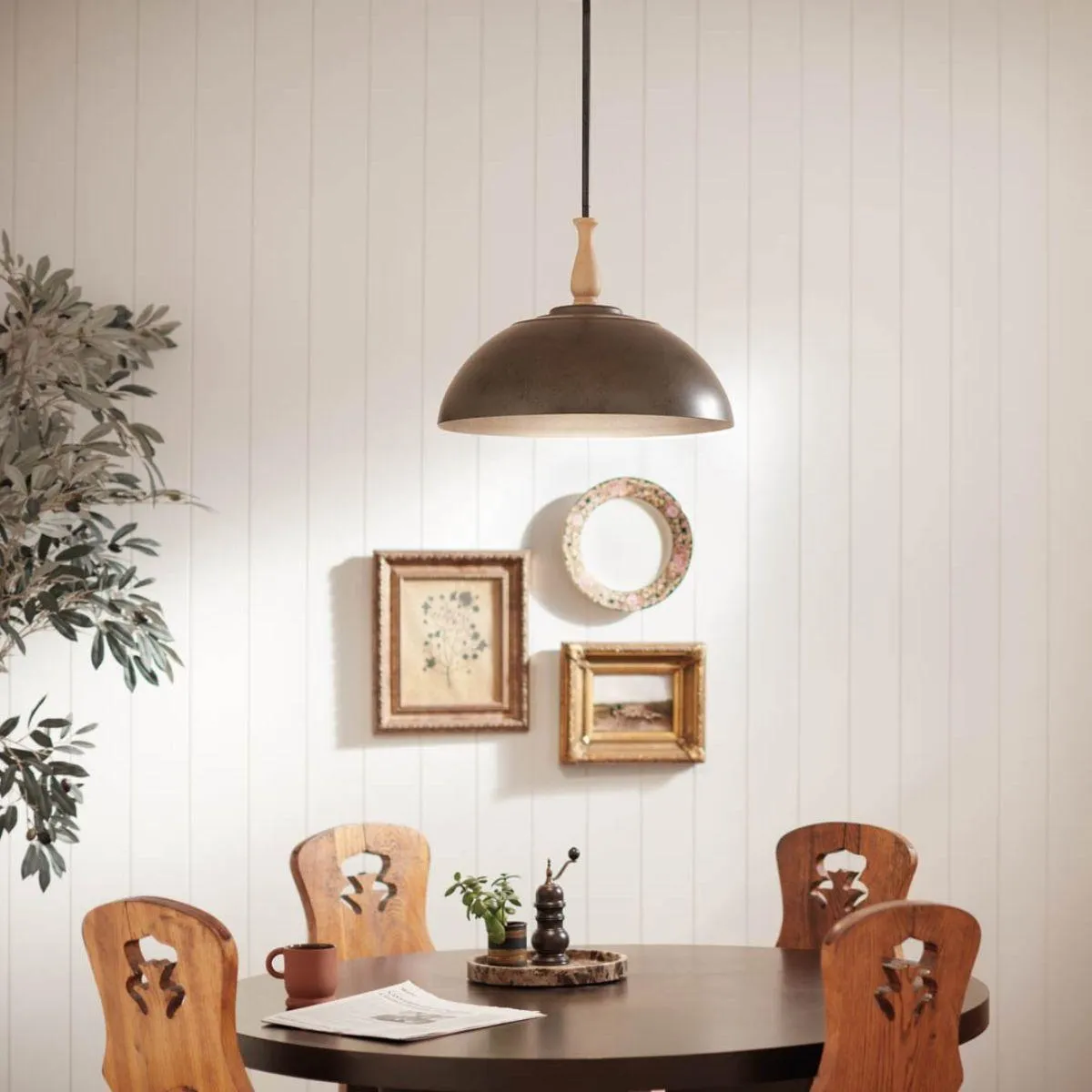 Fira 18 in. Pendant Light Anvil Iron finish