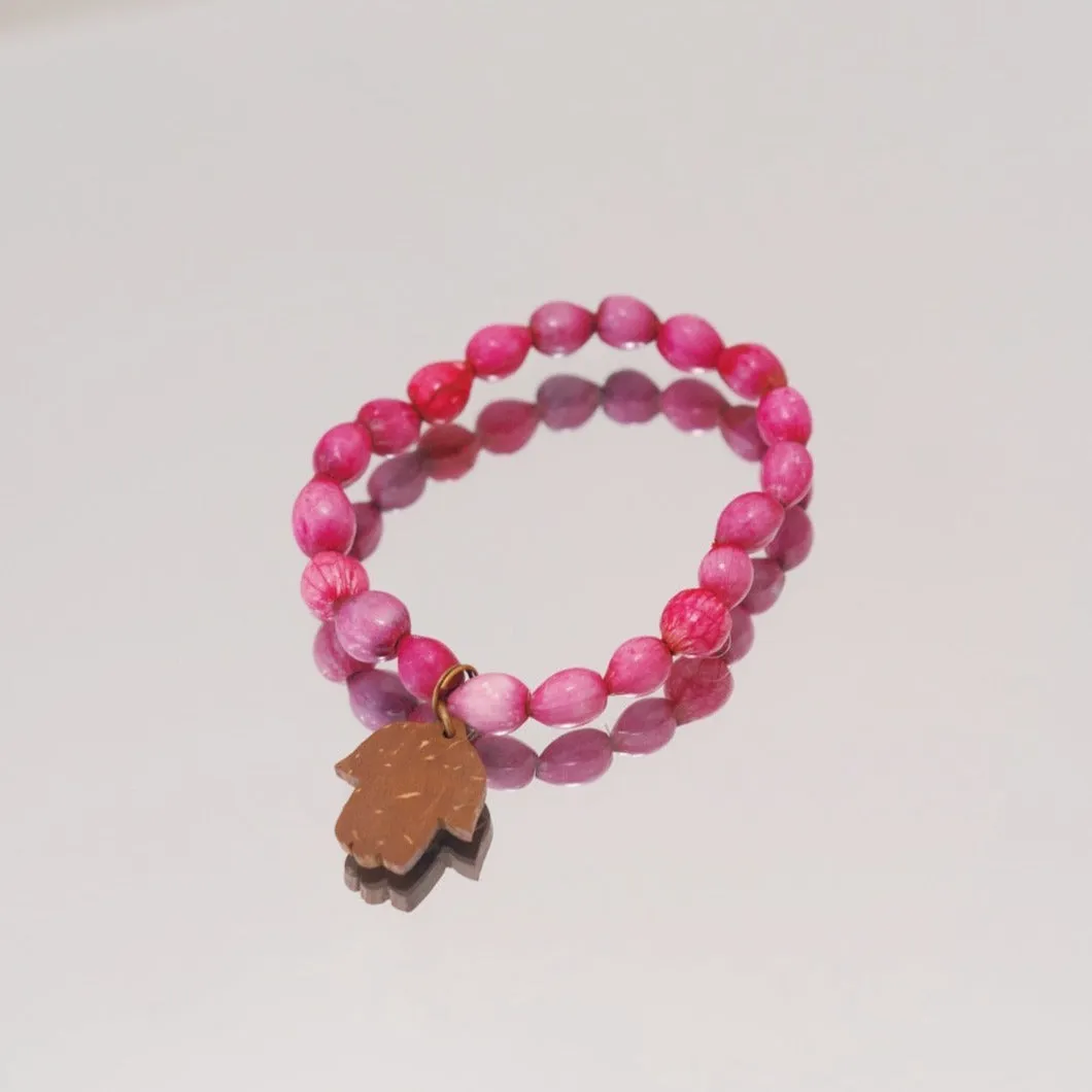 Hamsa Charm Beaded Bracelet
