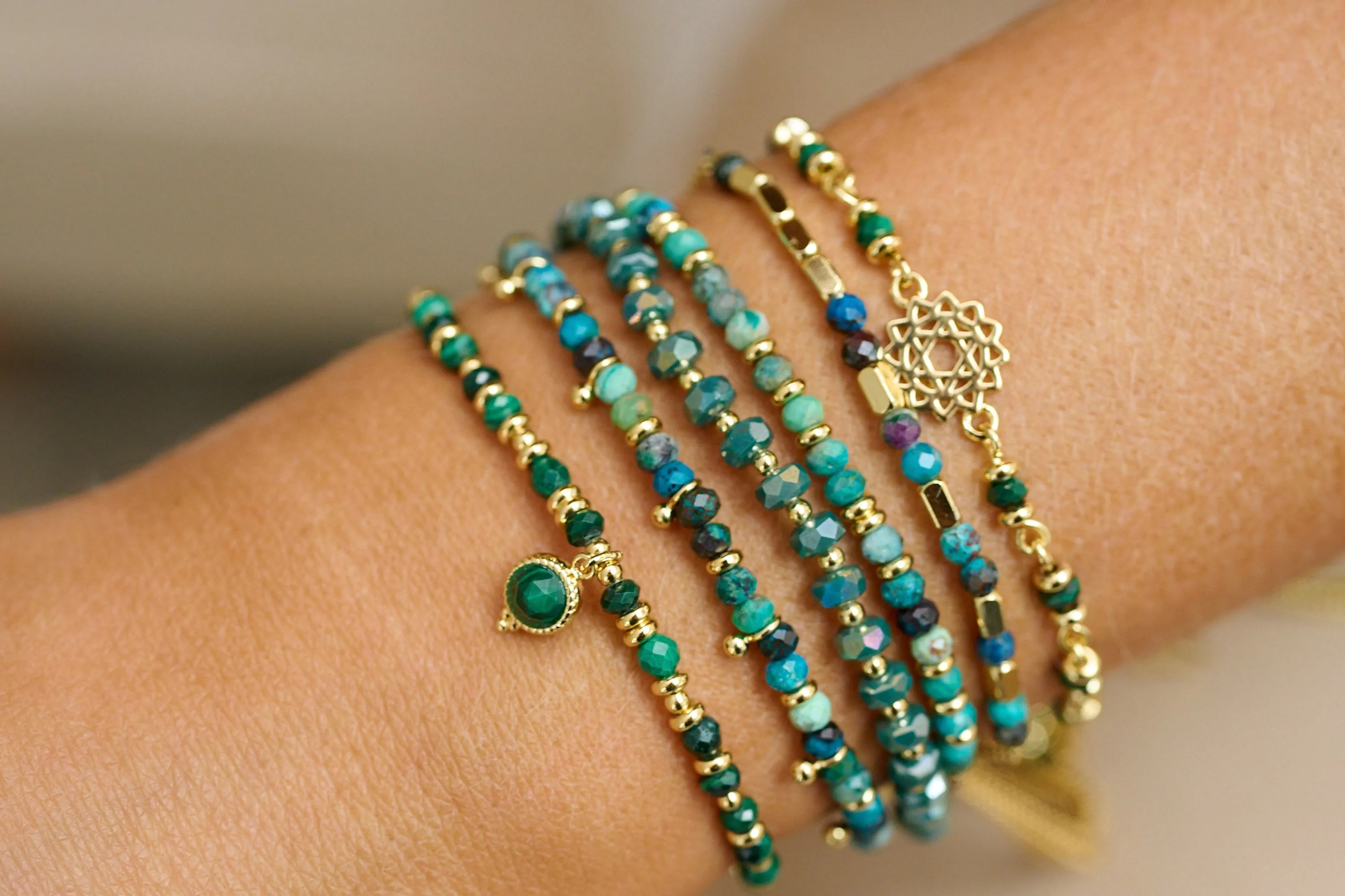 Heart Chakra Gemstone Bracelet