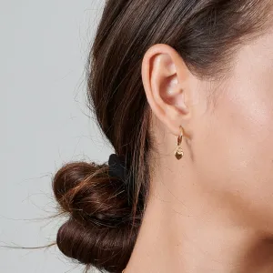 Heart Charm Hoops
