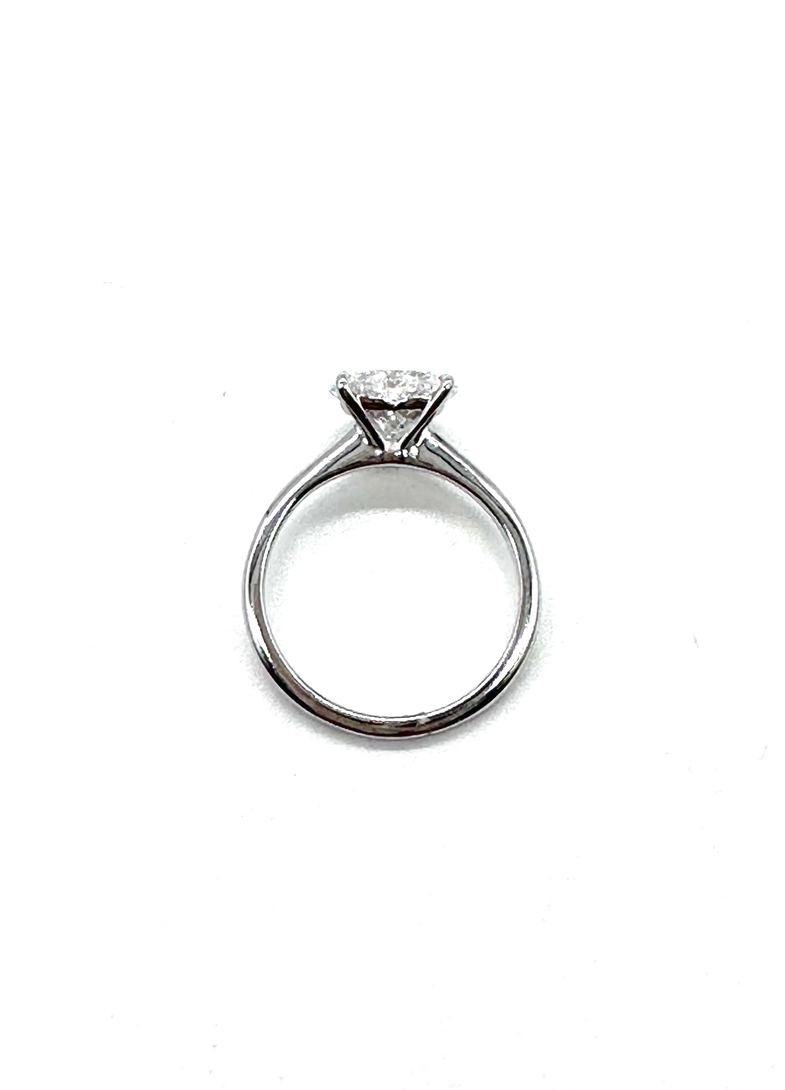 Heart shaped lab diamond solitaire ring