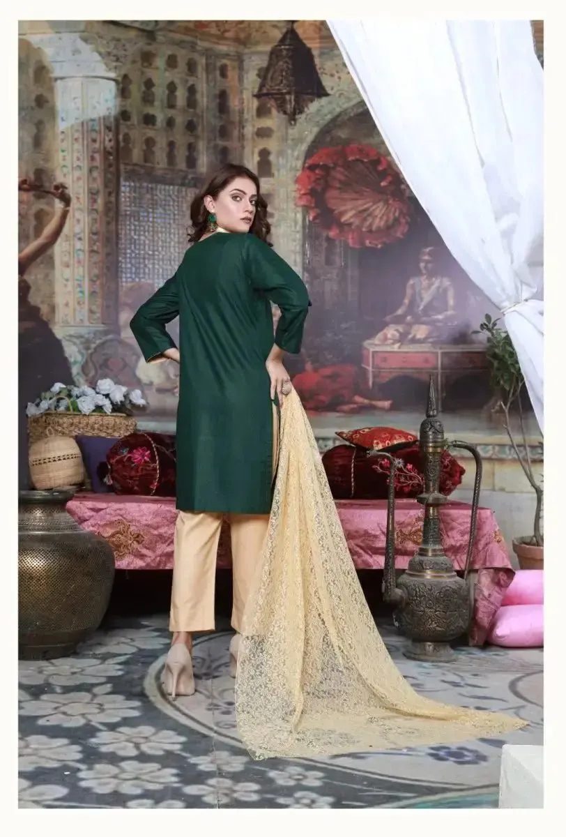 IshDeena Indian Pakistani Women Dresses Ready to Wear Salwar Kameez Cotton Aari Embroidery