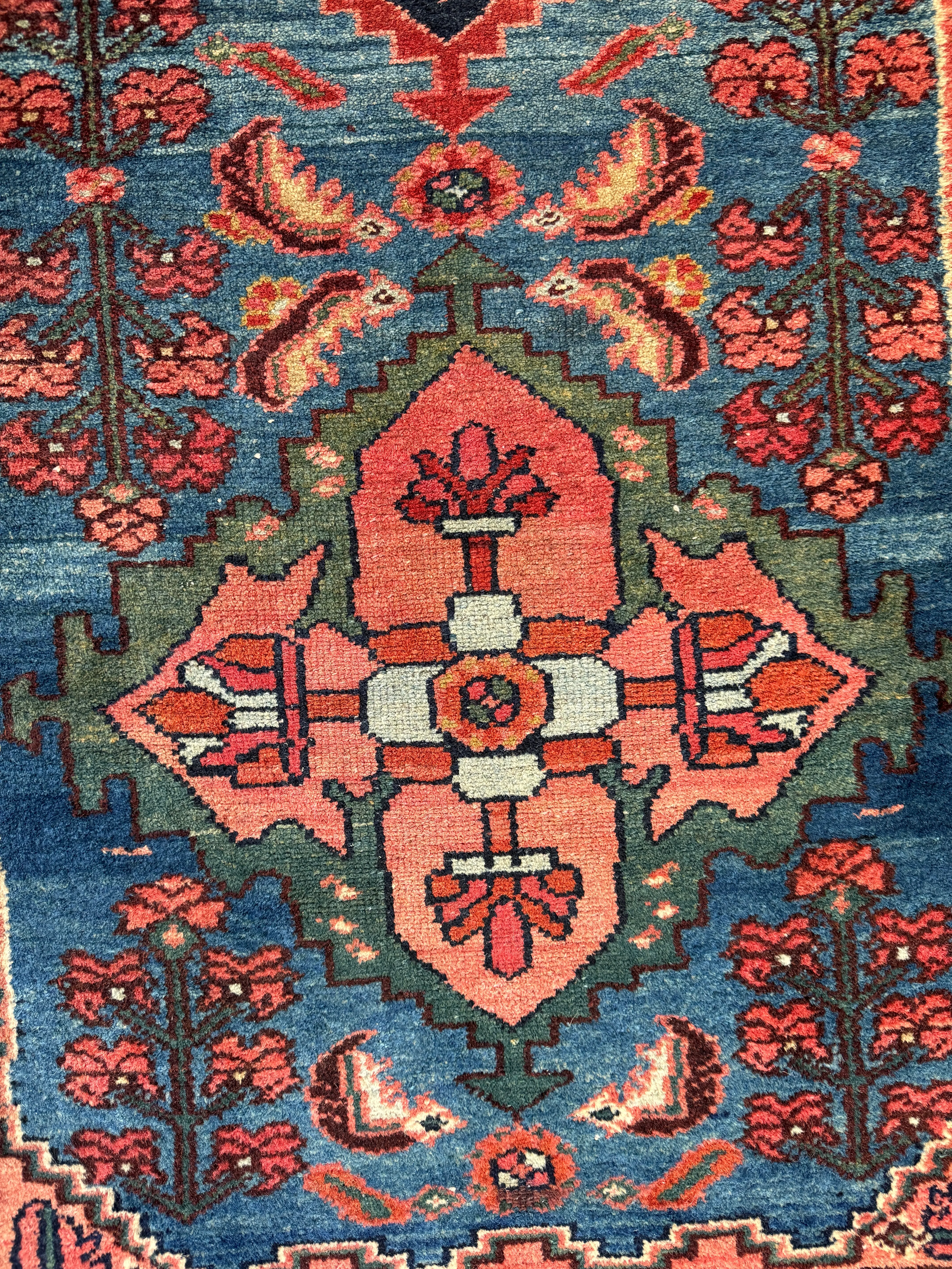 Jewel Toned Vintage Persian Rug / 3'4 x 6'6 Persian Hamadan #3485