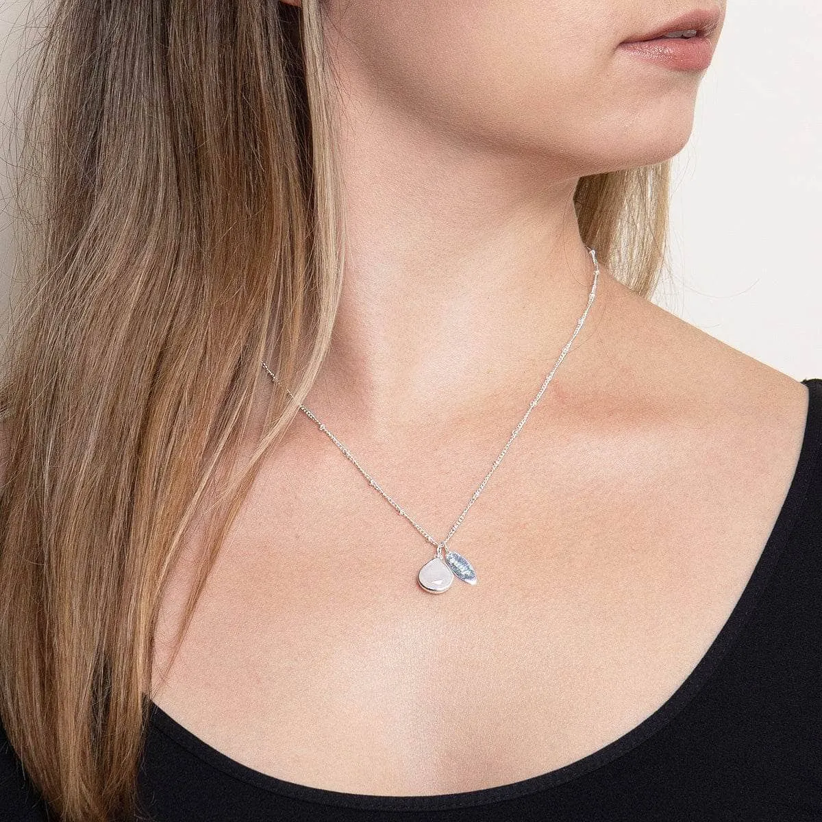 June Rainbow Moonstone Birthstone Necklace