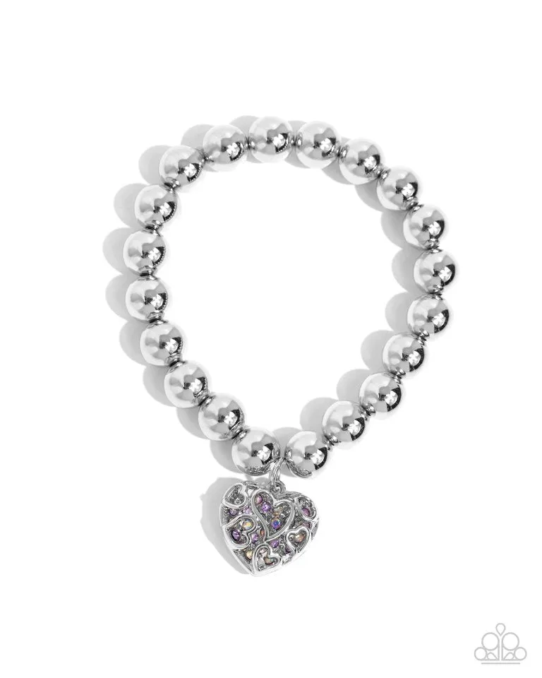 Paparazzi Bracelet ~ Fleeting Filigree - Purple