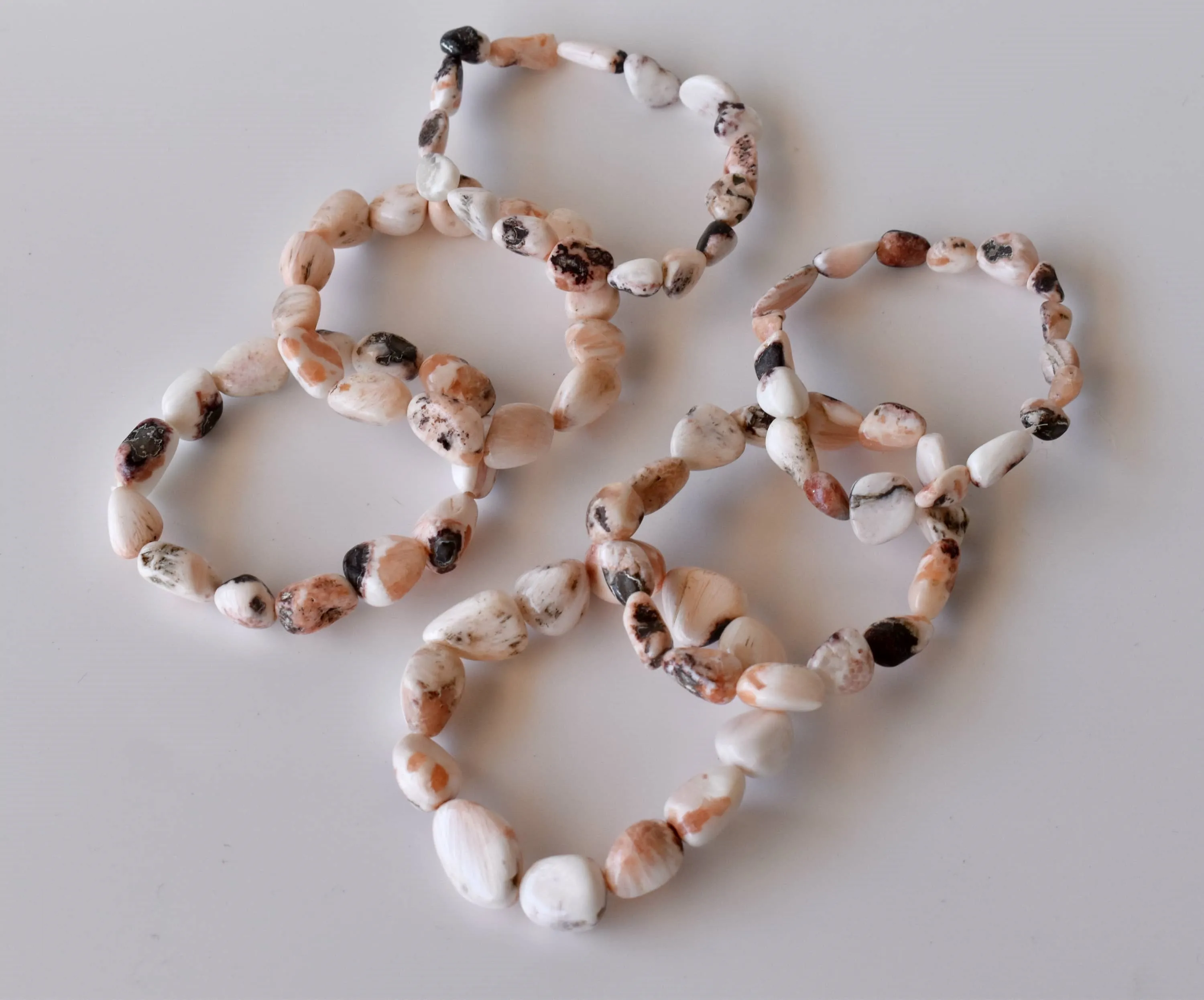 Pink Opal Nugget Bracelet ~ Natural Gemstone Chunks Jewelry.