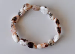 Pink Opal Nugget Bracelet ~ Natural Gemstone Chunks Jewelry.