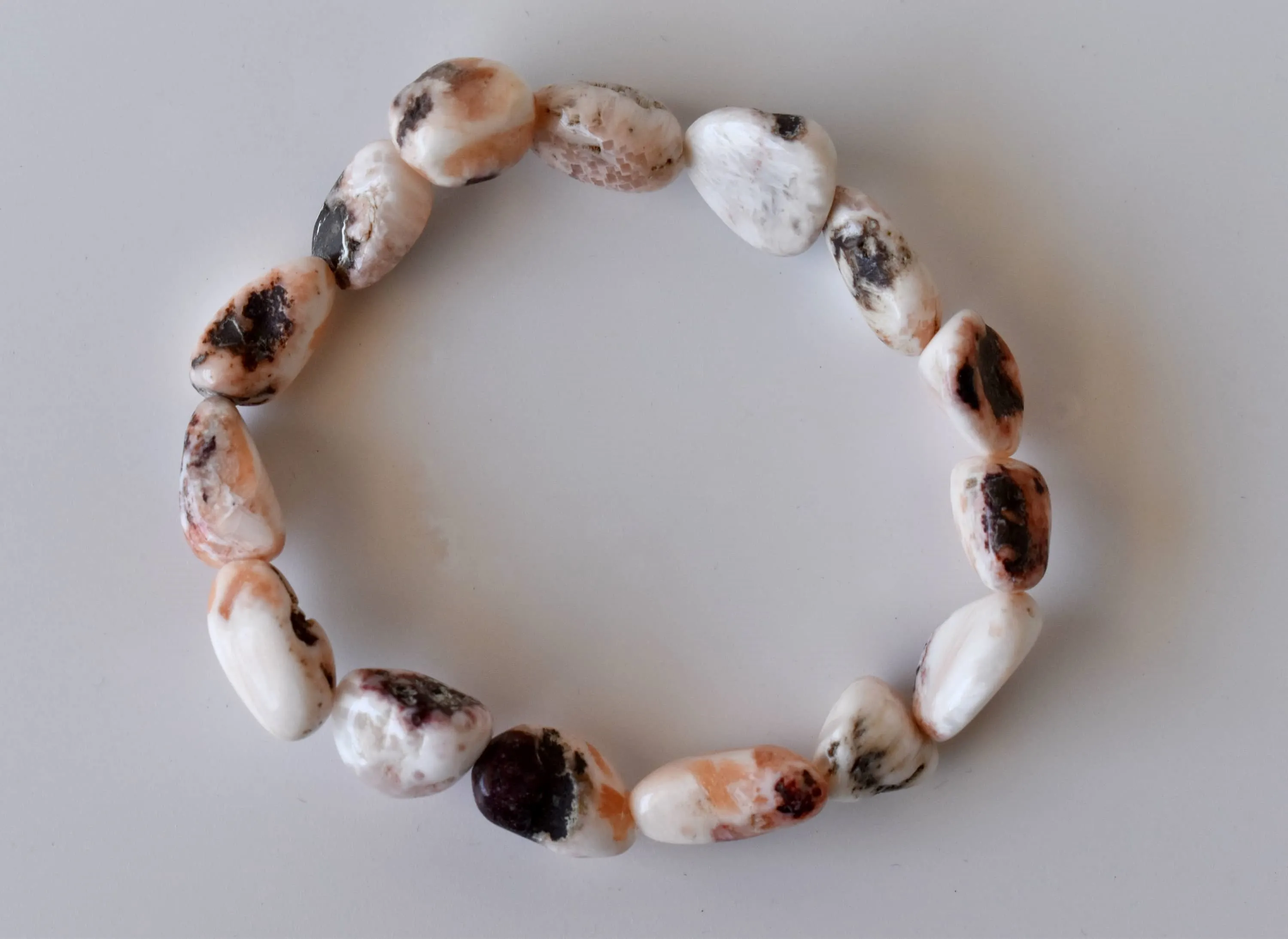 Pink Opal Nugget Bracelet ~ Natural Gemstone Chunks Jewelry.