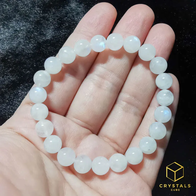 Rainbow Moonstone* Bracelet 7.5mm - 8.1mm