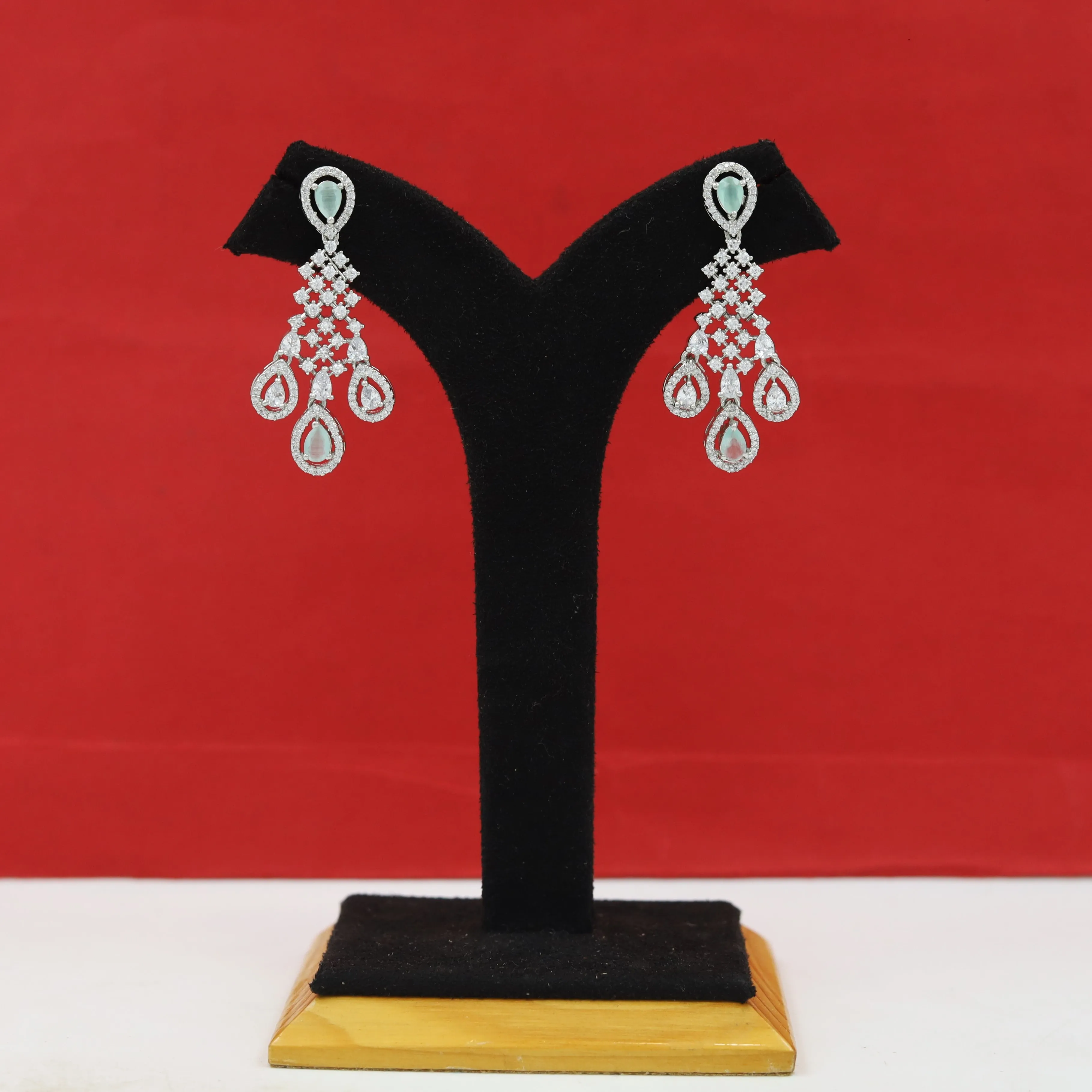 Round Neck Zircon/AD Necklace Set 6034-08